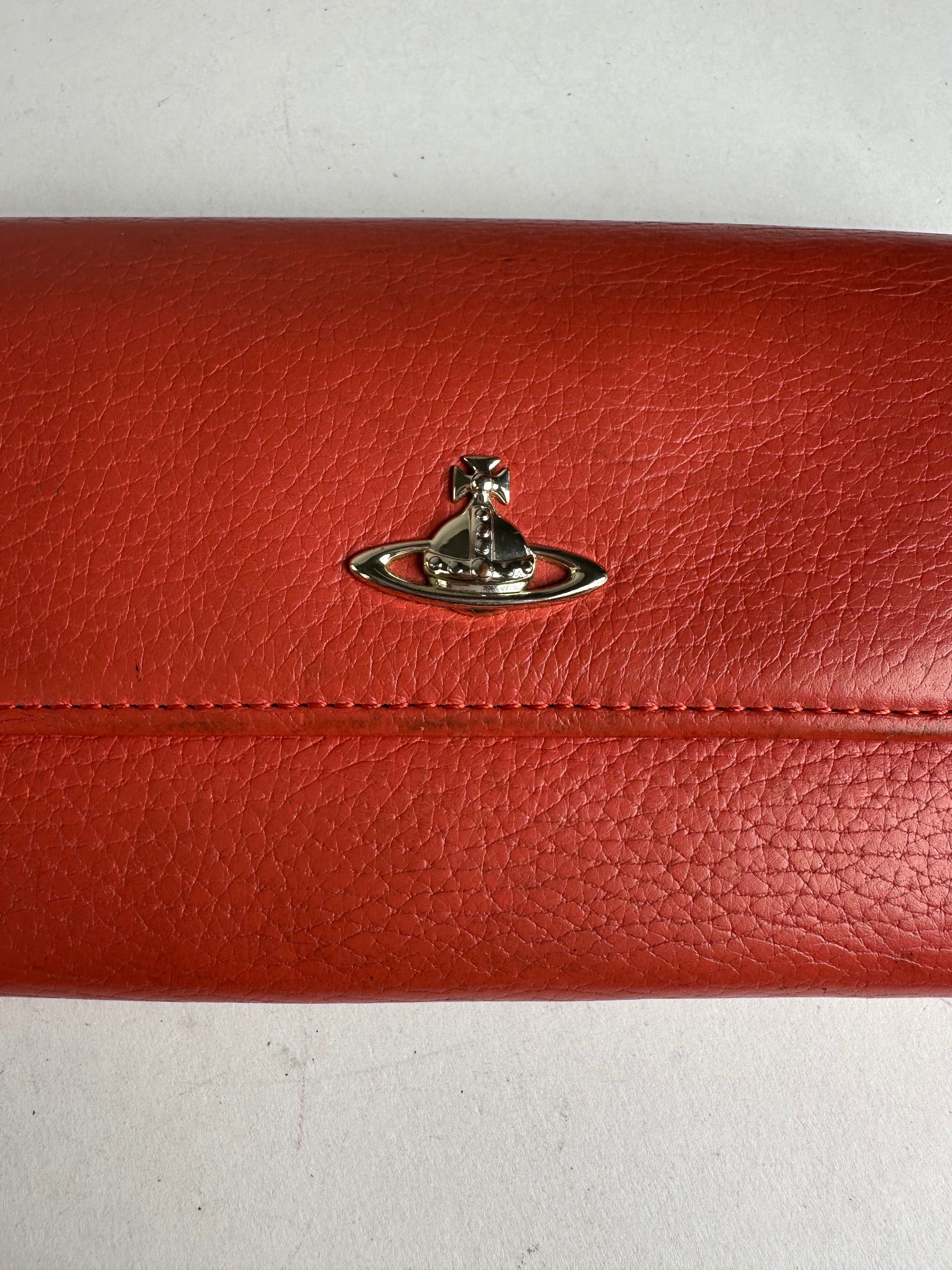 Vivienne Westwood Vintage Continental Wallet Leather Red Size ONE SIZE - 6 Thumbnail