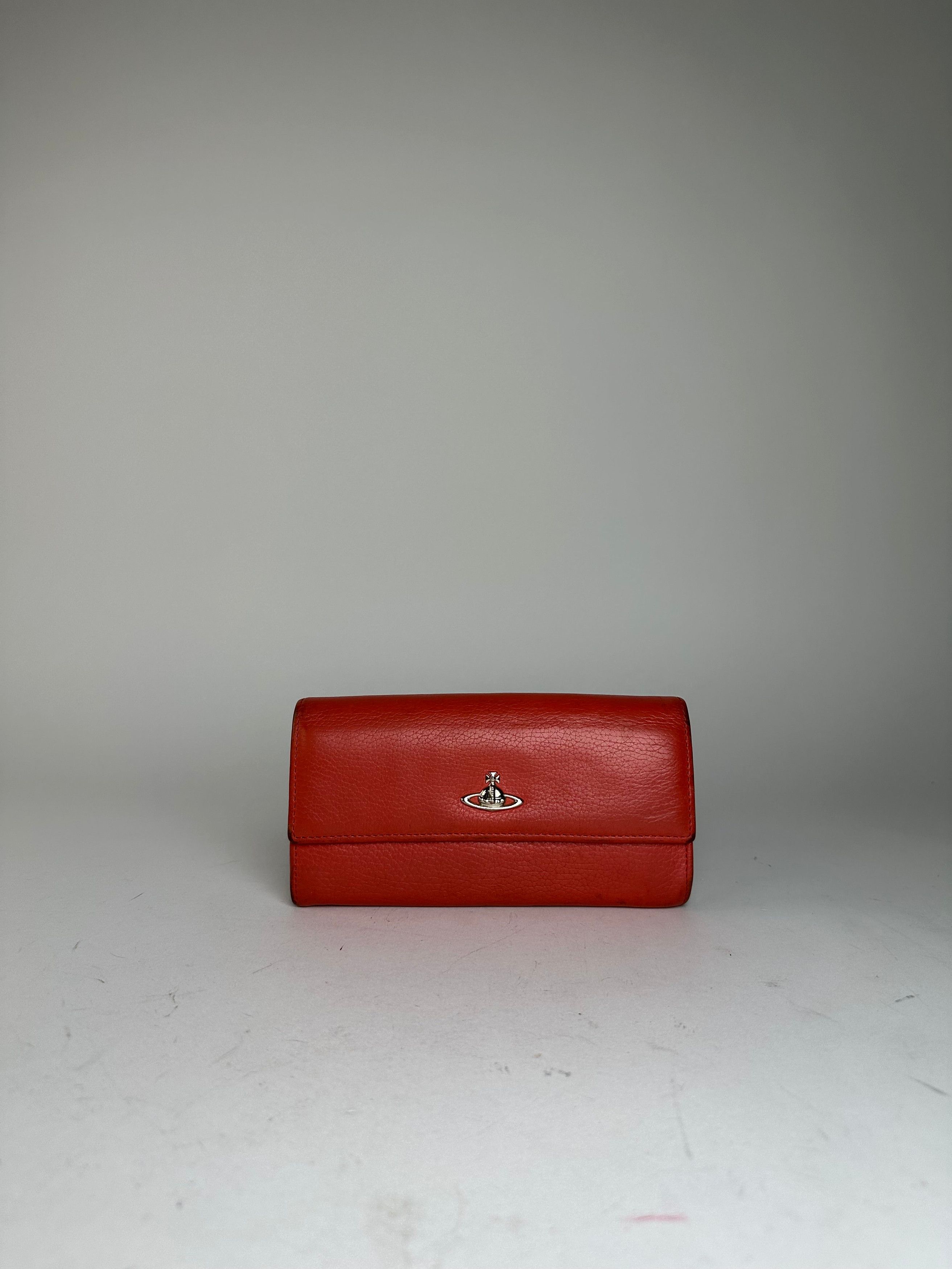 Vivienne Westwood Vintage Continental Wallet Leather Red Size ONE SIZE - 7 Thumbnail