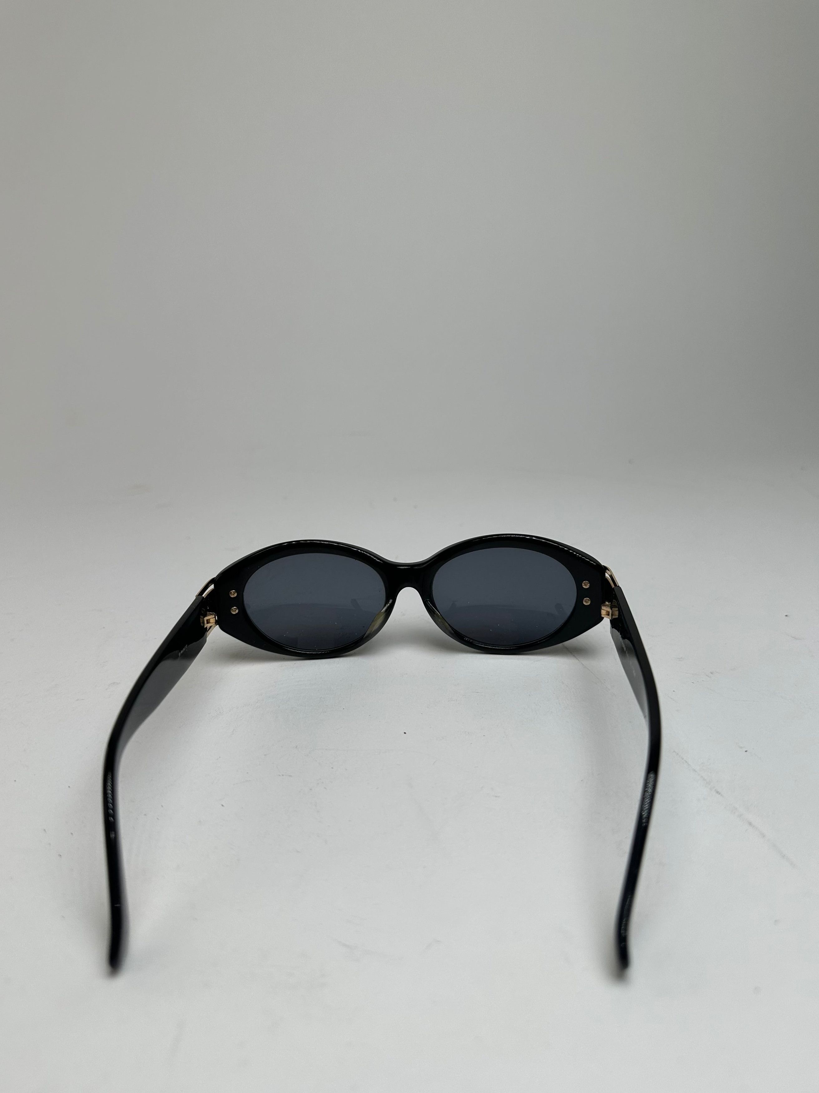 Yves Saint Laurent Vintage Sunglasses Black Gold YSL Logo Size ONE SIZE - 4 Thumbnail