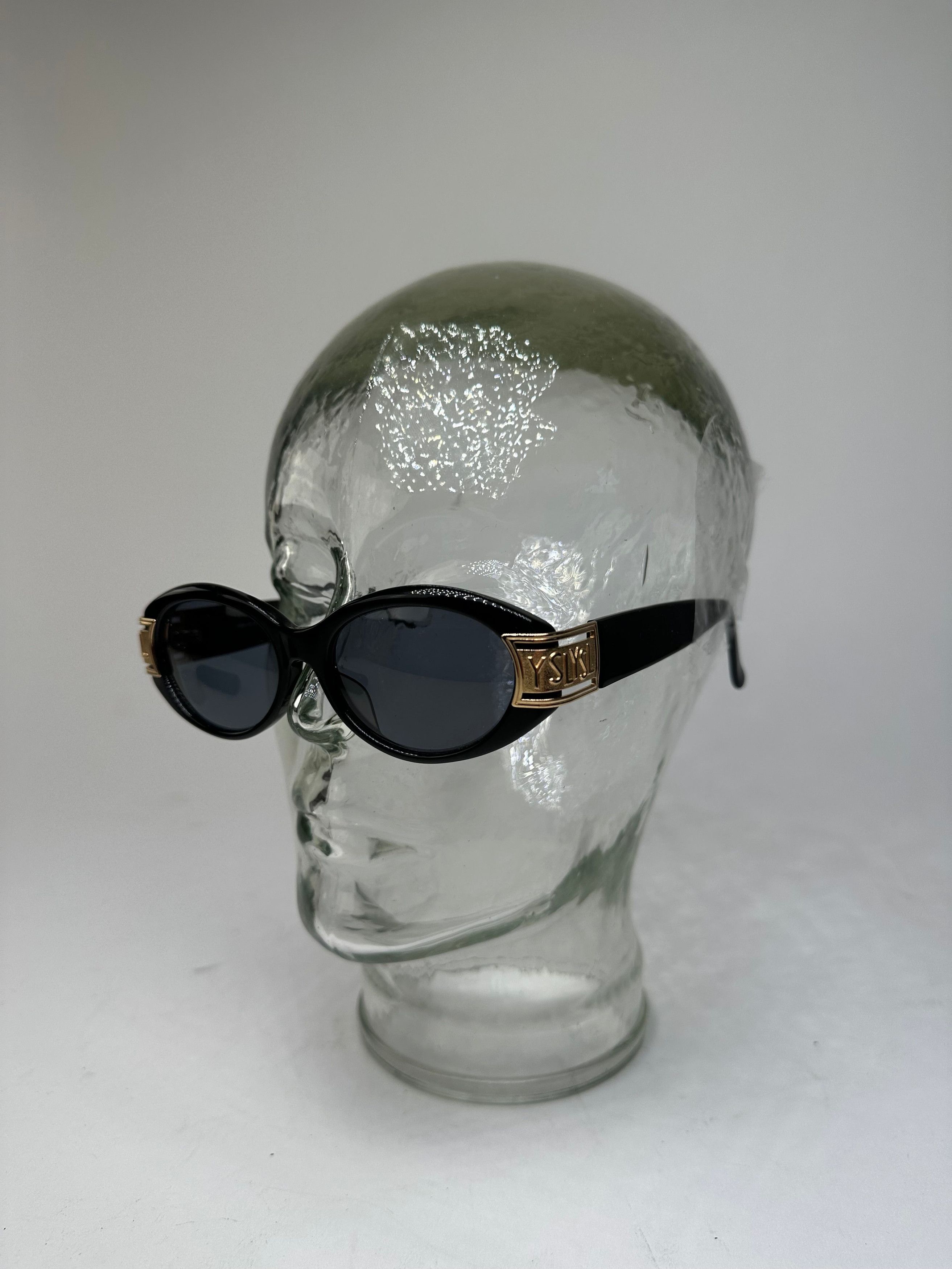 Yves Saint Laurent Vintage Sunglasses Black Gold YSL Logo Size ONE SIZE - 2 Thumbnail