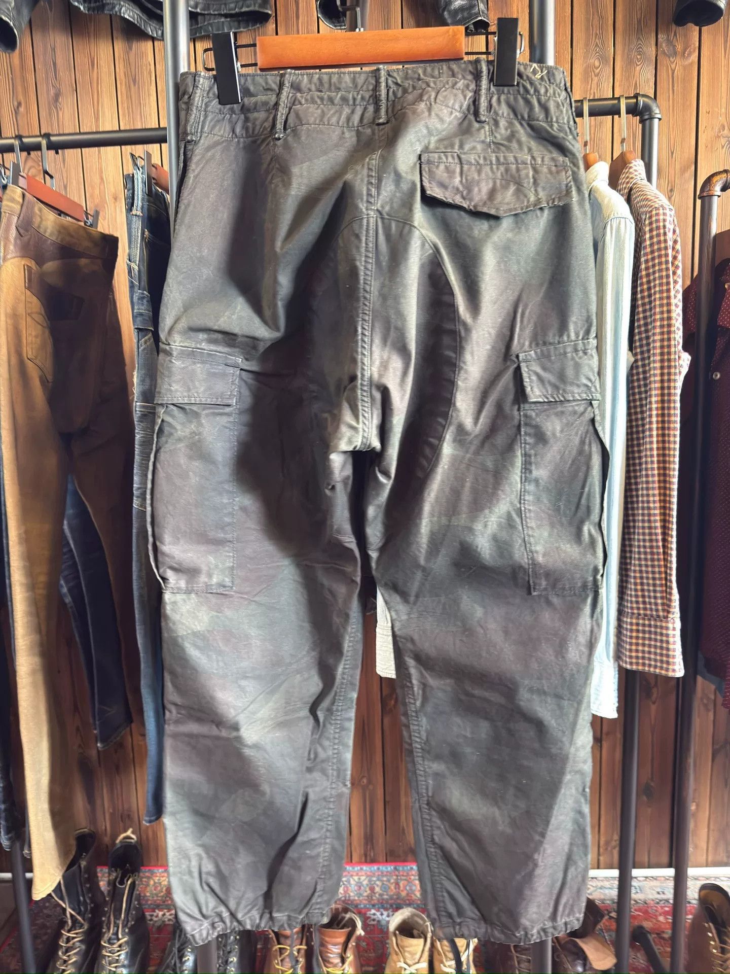RRL Ralph Lauren RRL Cargo Pants Black Camo Washed Size US 29 - 2 Thumbnail