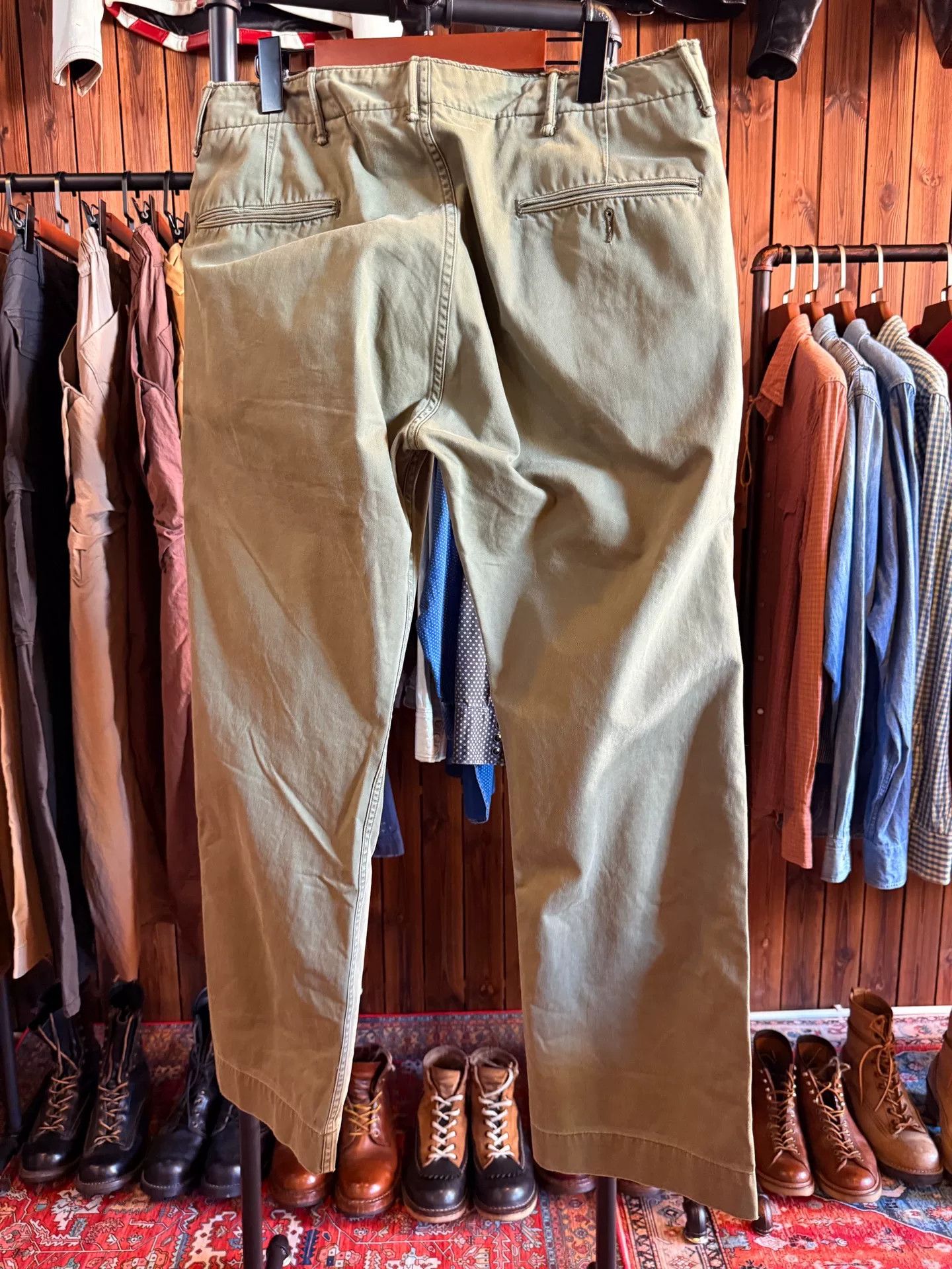 RRL Ralph Lauren RRL Double RL Military Green Casual Pants Size US 32 / EU 48 - 2 Thumbnail