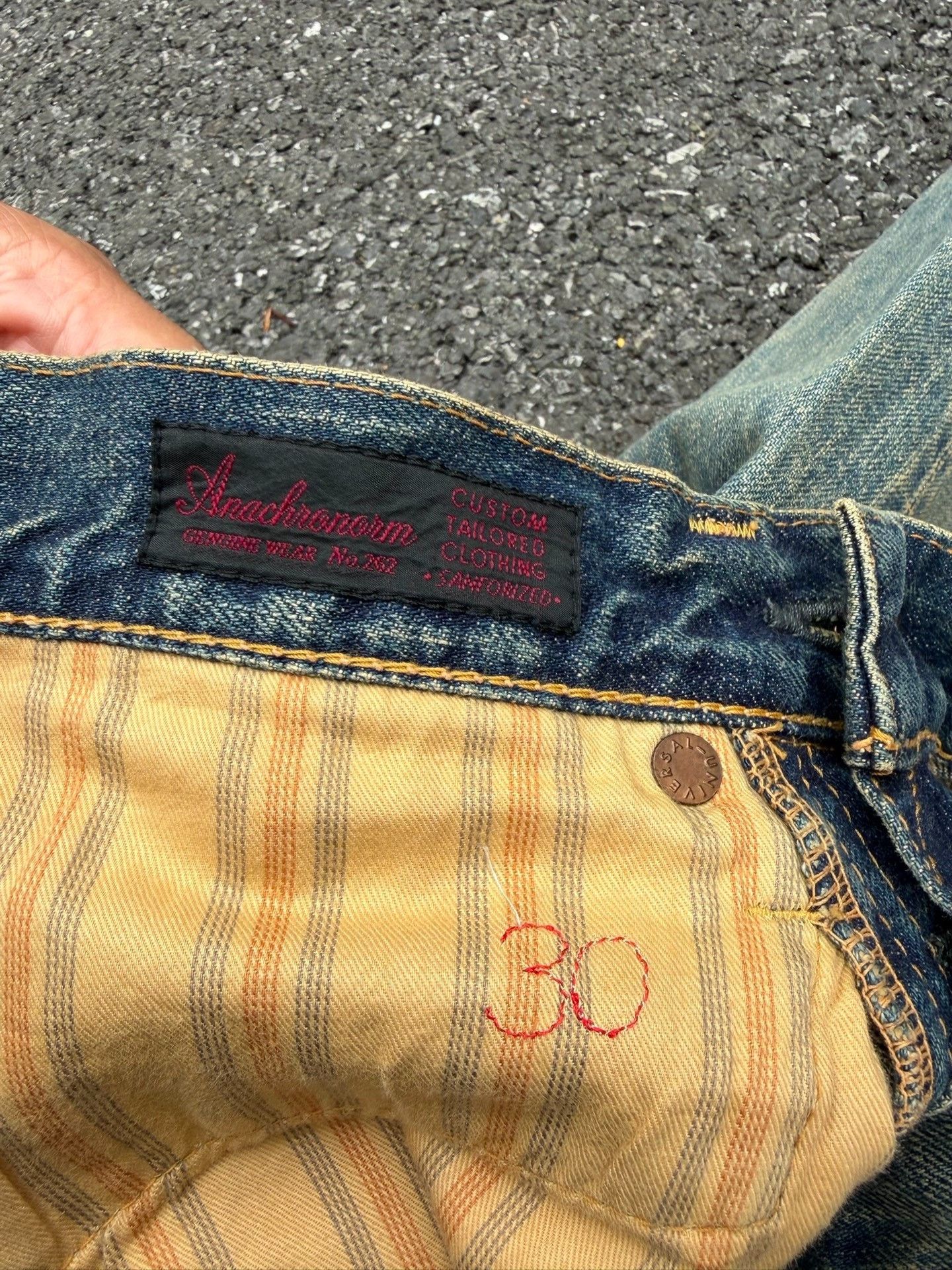 Vintage Vintage Anarchrom Washed Blue Jeans Size US 31 - 5 Thumbnail