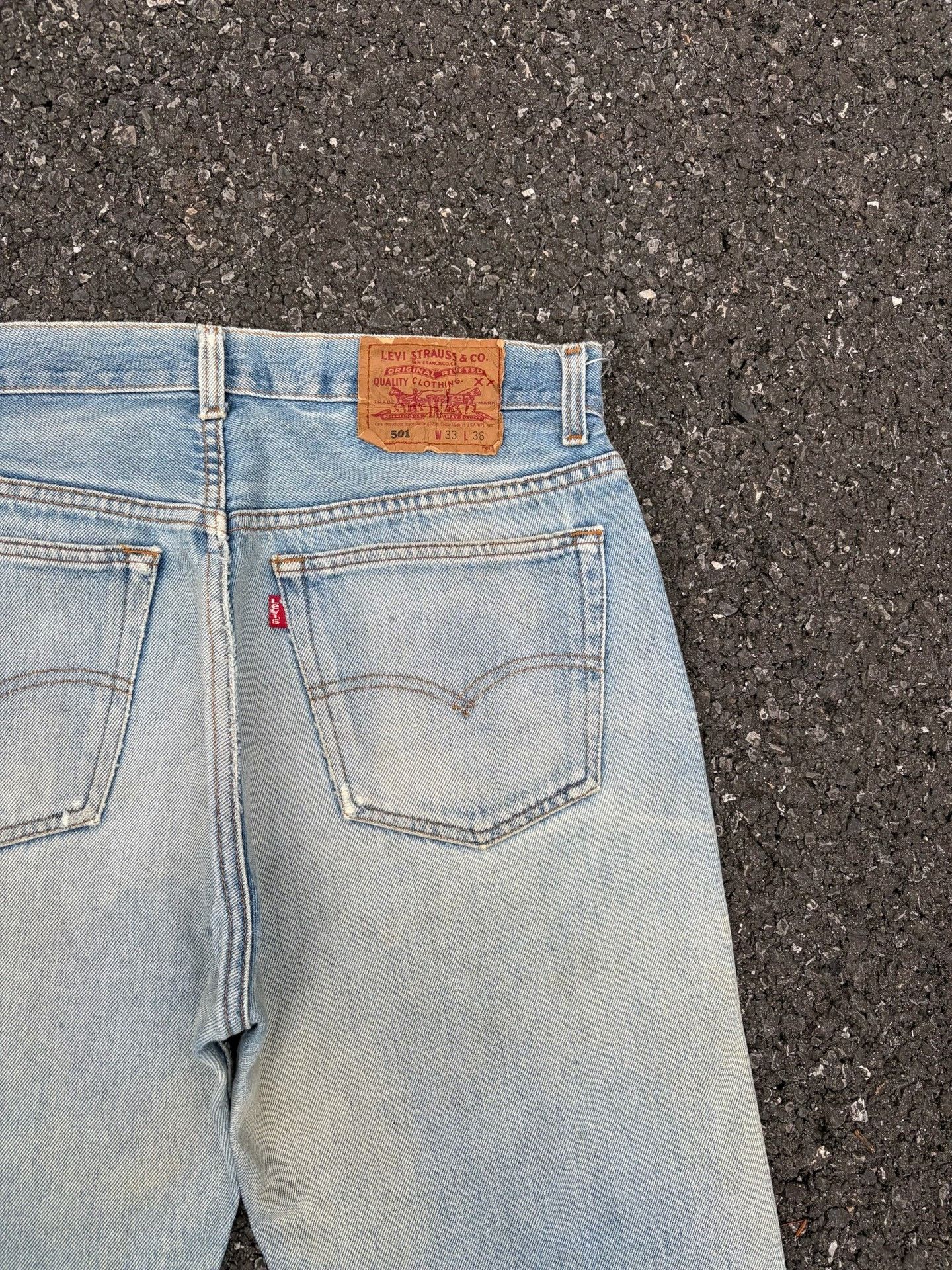 Vintage Vintage Levis 501 90s Washed Blue Jeans Size US 32 / EU 48 - 7 Thumbnail