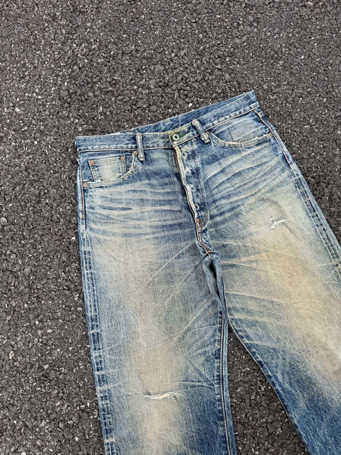 Vintage Vintage EIGHTG 00s Washed Blue Jeans Size US 34 / EU 50 - 2 Thumbnail