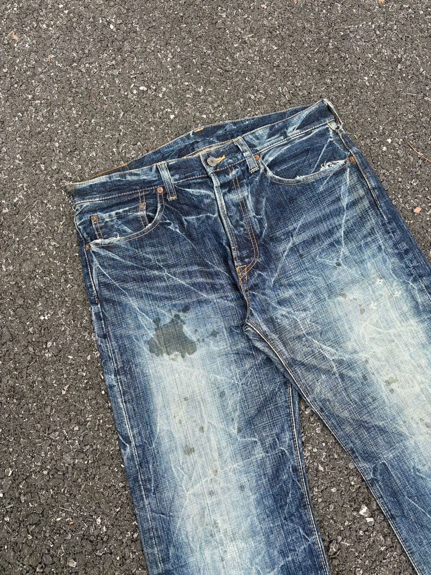 Vintage Vintage ETERNAL 00s Washed Blue Jeans Size US 35 - 2 Thumbnail