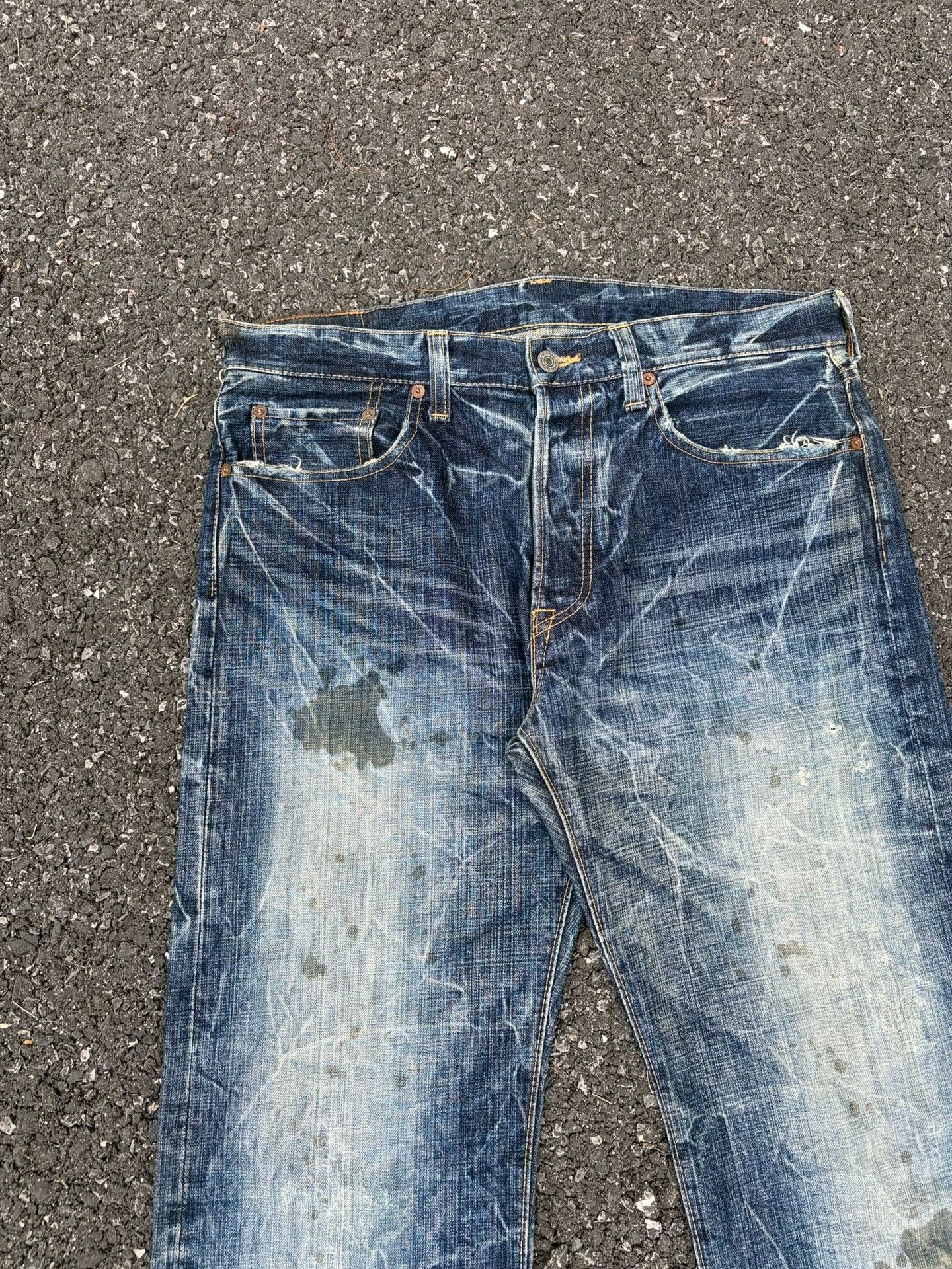 Vintage Vintage ETERNAL 00s Washed Blue Jeans Size US 35 - 3 Thumbnail