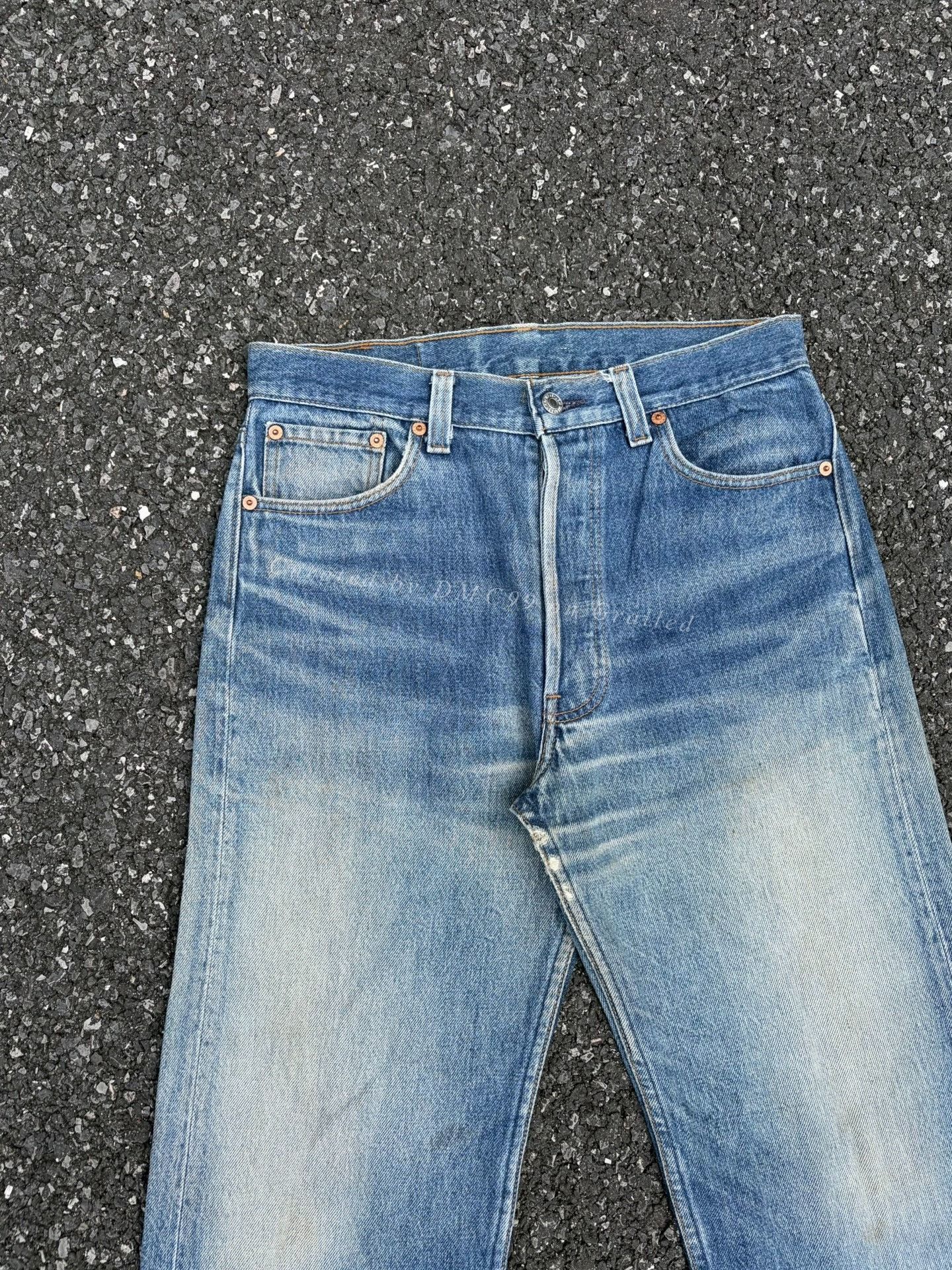 Vintage Vintage 90s Levi's 501 Blue Jeans Size US 31 - 3 Thumbnail