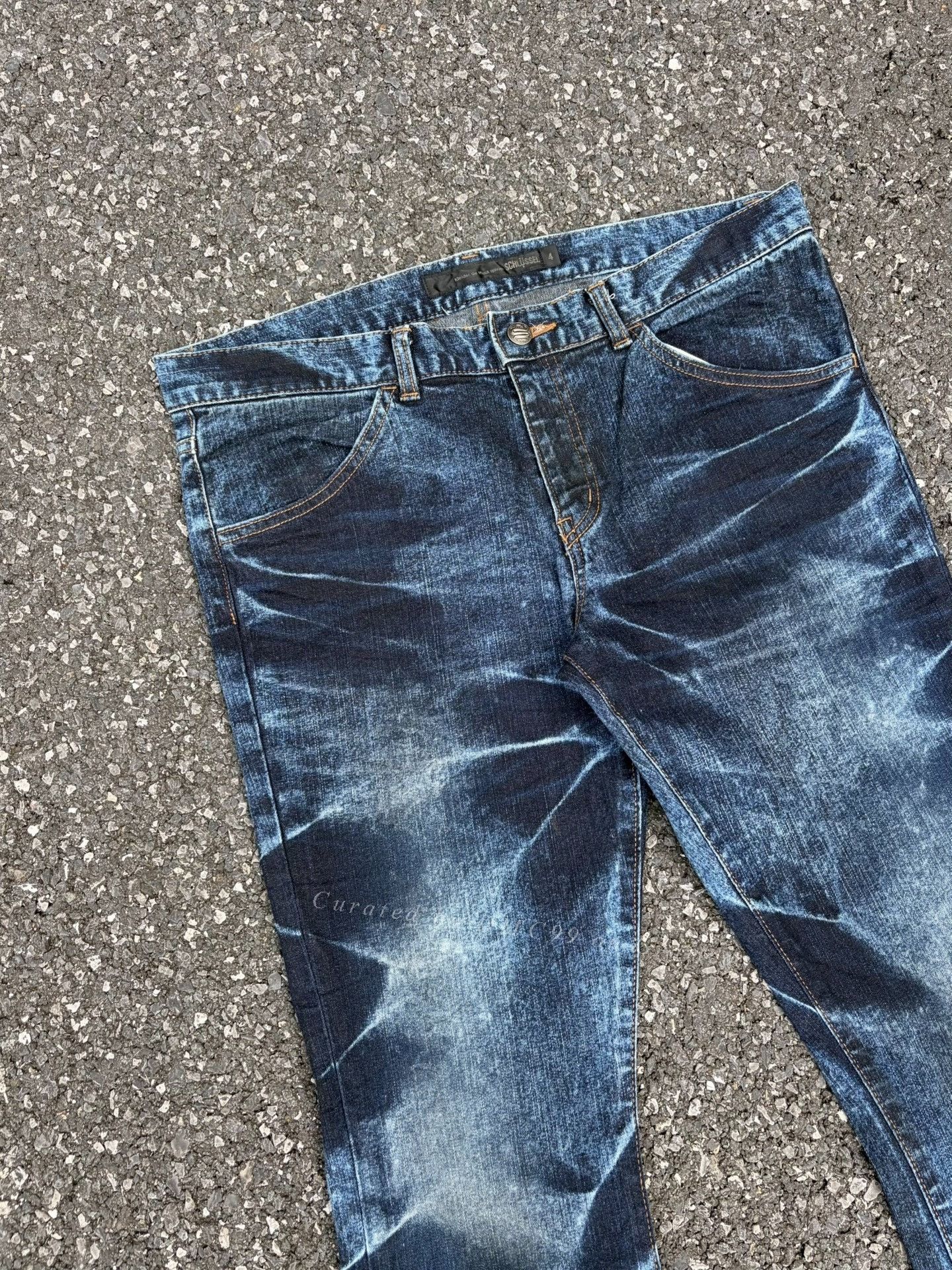 Vintage Vintage SCHLUSSEL 00s Washed Blue Jeans Size US 36 / EU 52 - 2 Thumbnail