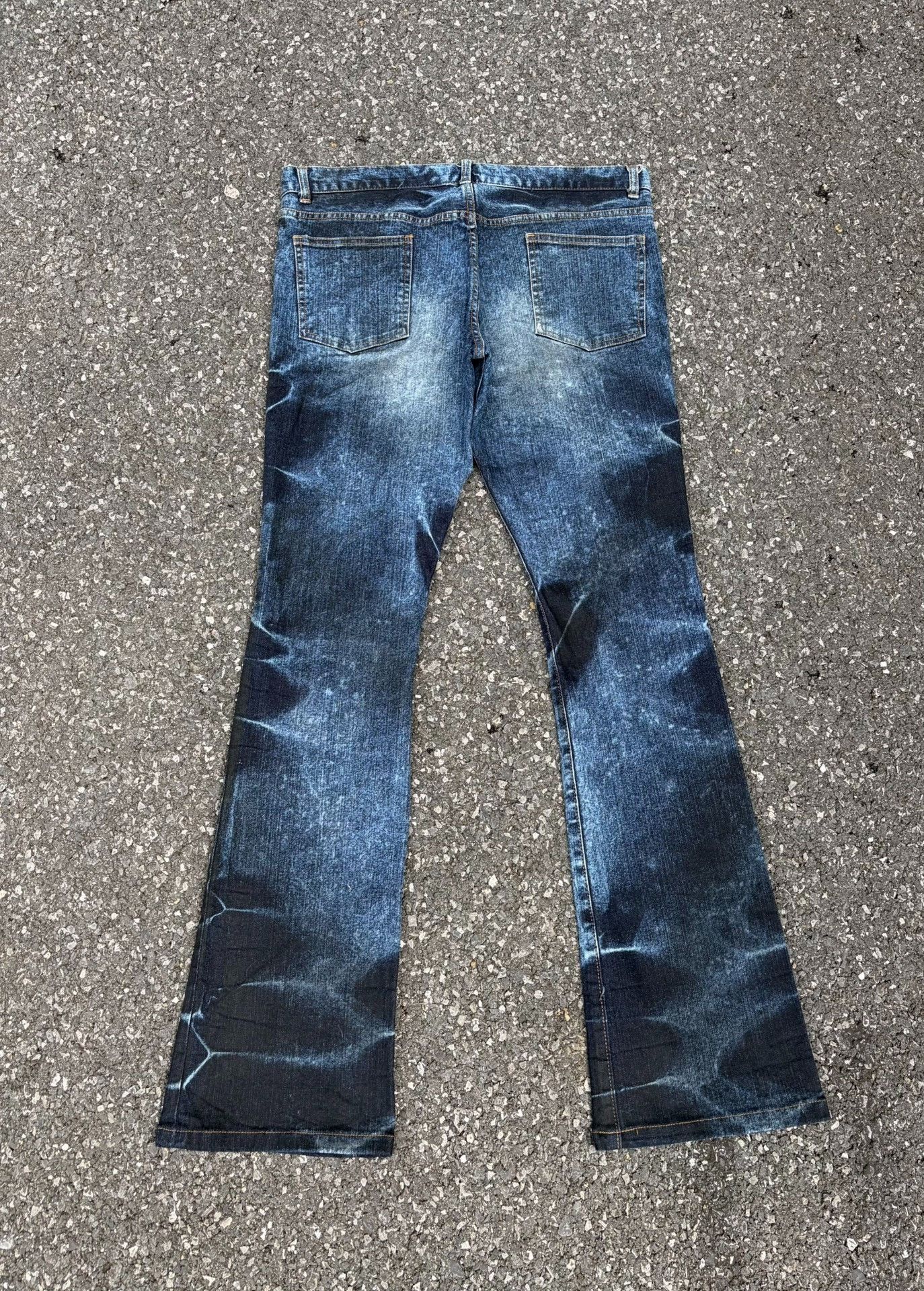 Vintage Vintage SCHLUSSEL 00s Washed Blue Jeans Size US 36 / EU 52 - 4 Thumbnail