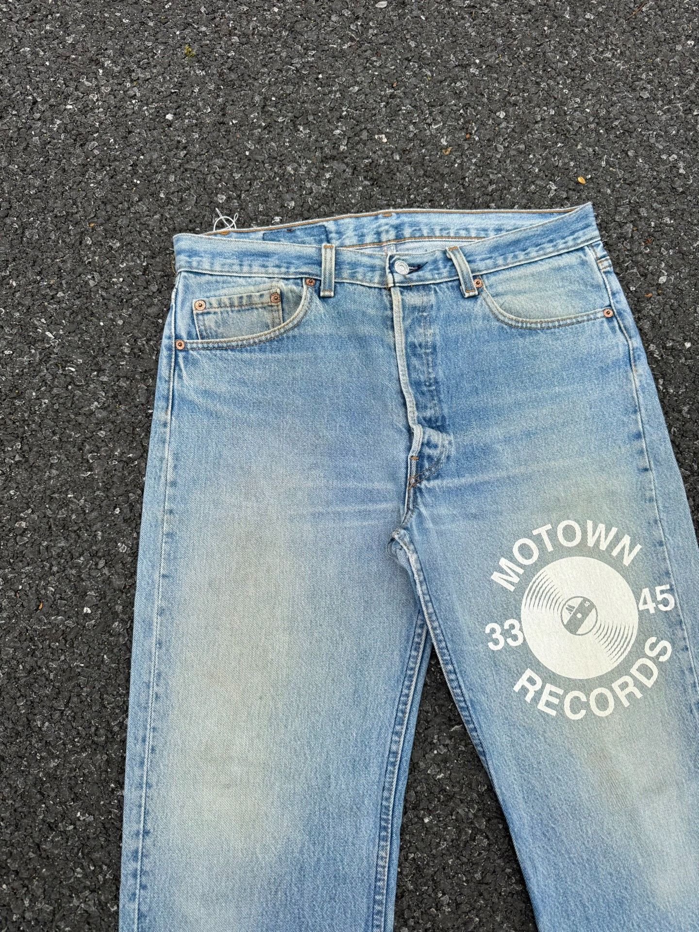 Vintage Vintage Levi's 501 90s Washed Blue Jeans Size US 34 / EU 50 - 3 Thumbnail