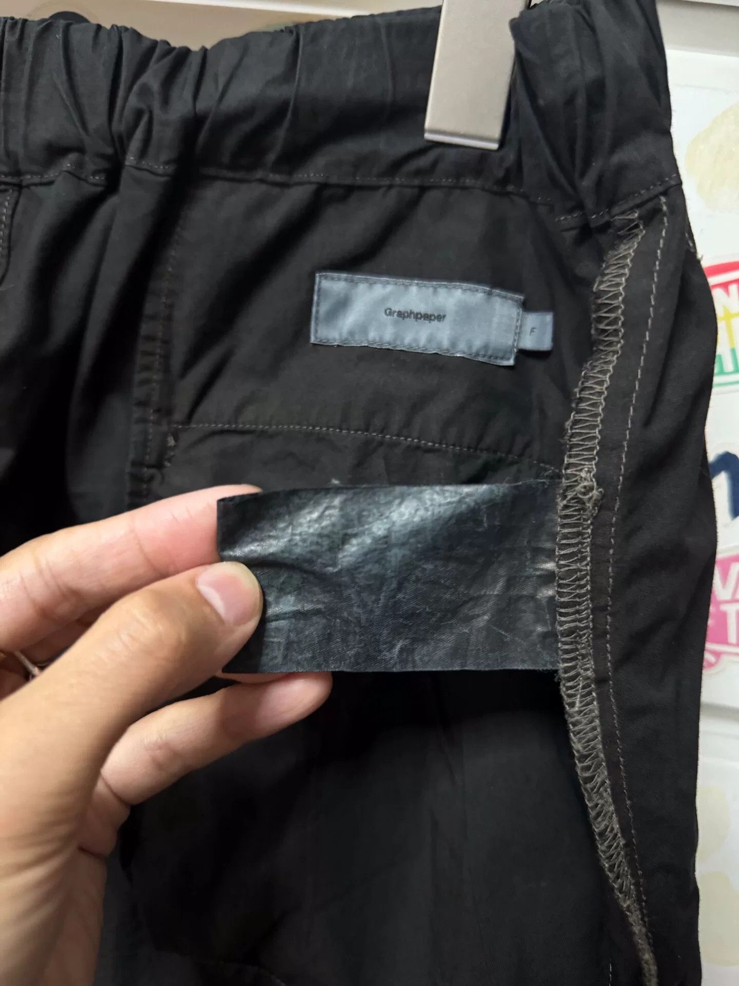 Graphpaper Graphpaper 9-Point Tapered Black Pants Size US 35 - 3 Thumbnail