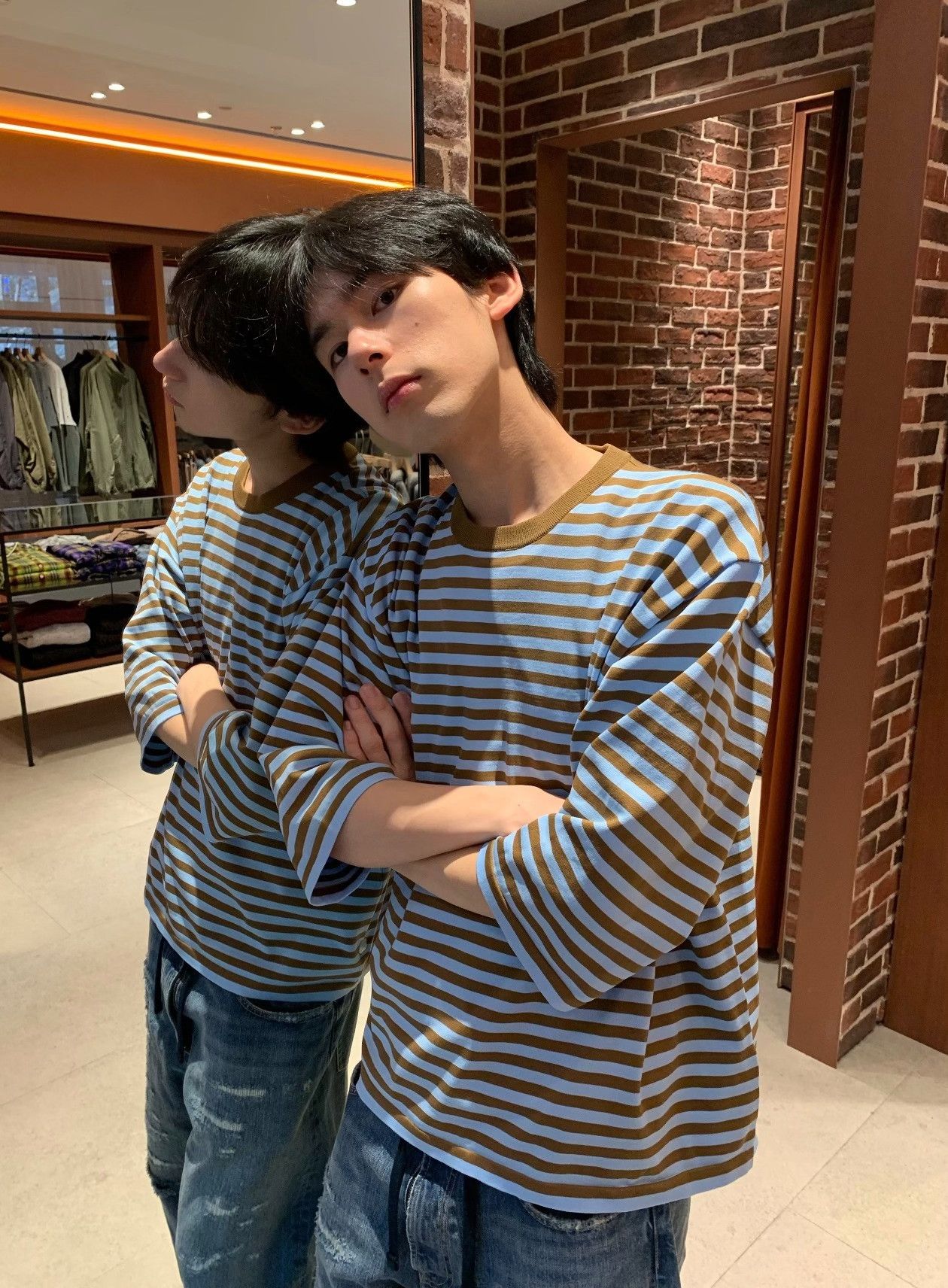 Beams Japan BEAMS 26SS Striped Loose Short Sleeve T-shirt Size US M / EU 48-50 / 2 - 6 Thumbnail