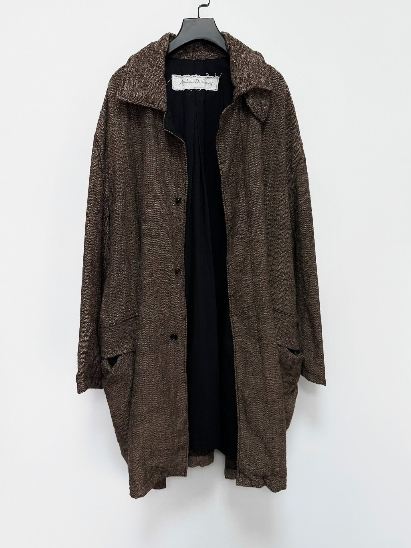 Andrew Andrew Driftwood Walnut Balmacaan Coat Size US M / EU 48-50 / 2 - 2 Thumbnail