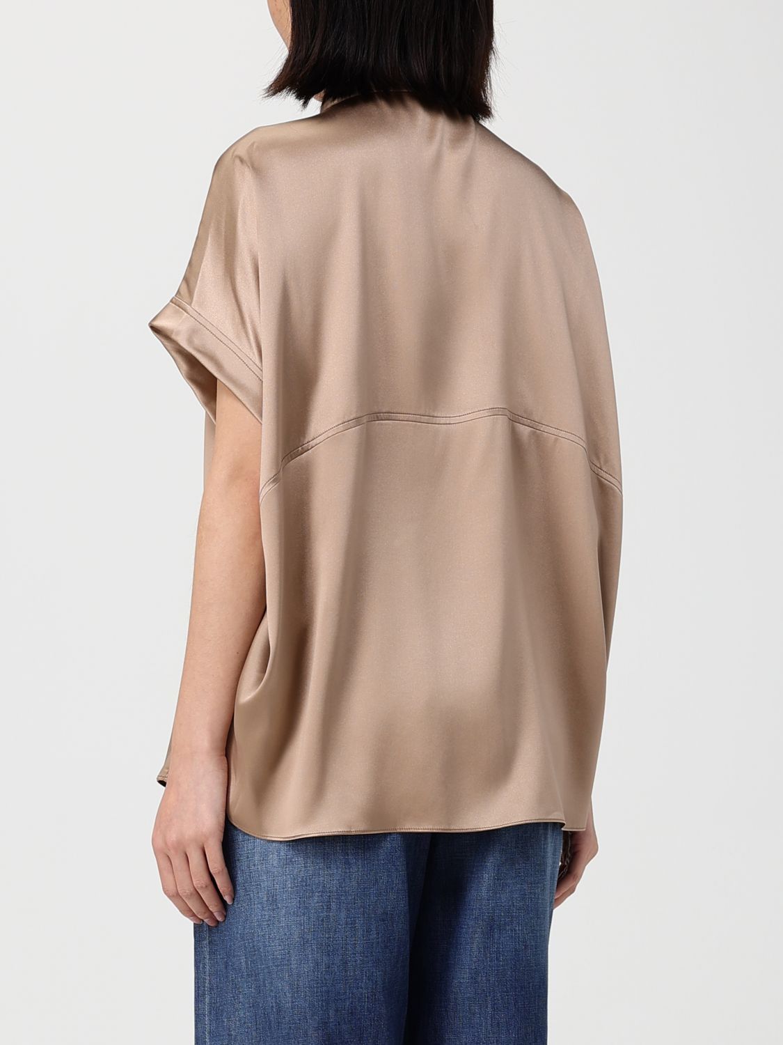 Brunello Cucinelli Brunello Cucinelli Shirt Woman Bronze Size L / US 10 / IT 46 - 3 Thumbnail
