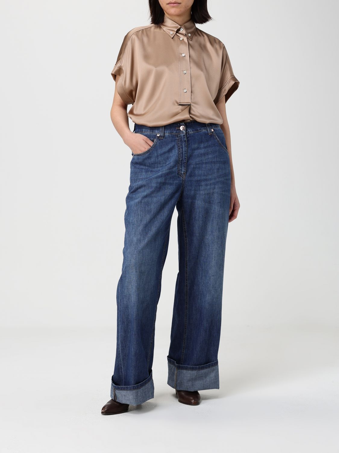 Brunello Cucinelli Brunello Cucinelli Shirt Woman Bronze Size M / US 6-8 / IT 42-44 - 2 Thumbnail