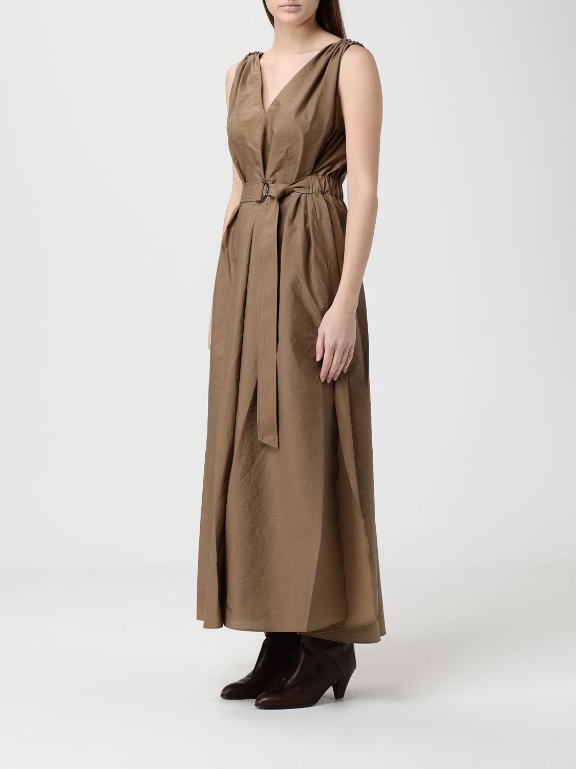 Brunello Cucinelli Brunello Cucinelli Dress Woman Sand Size M / US 6-8 / IT 42-44 - 3 Thumbnail
