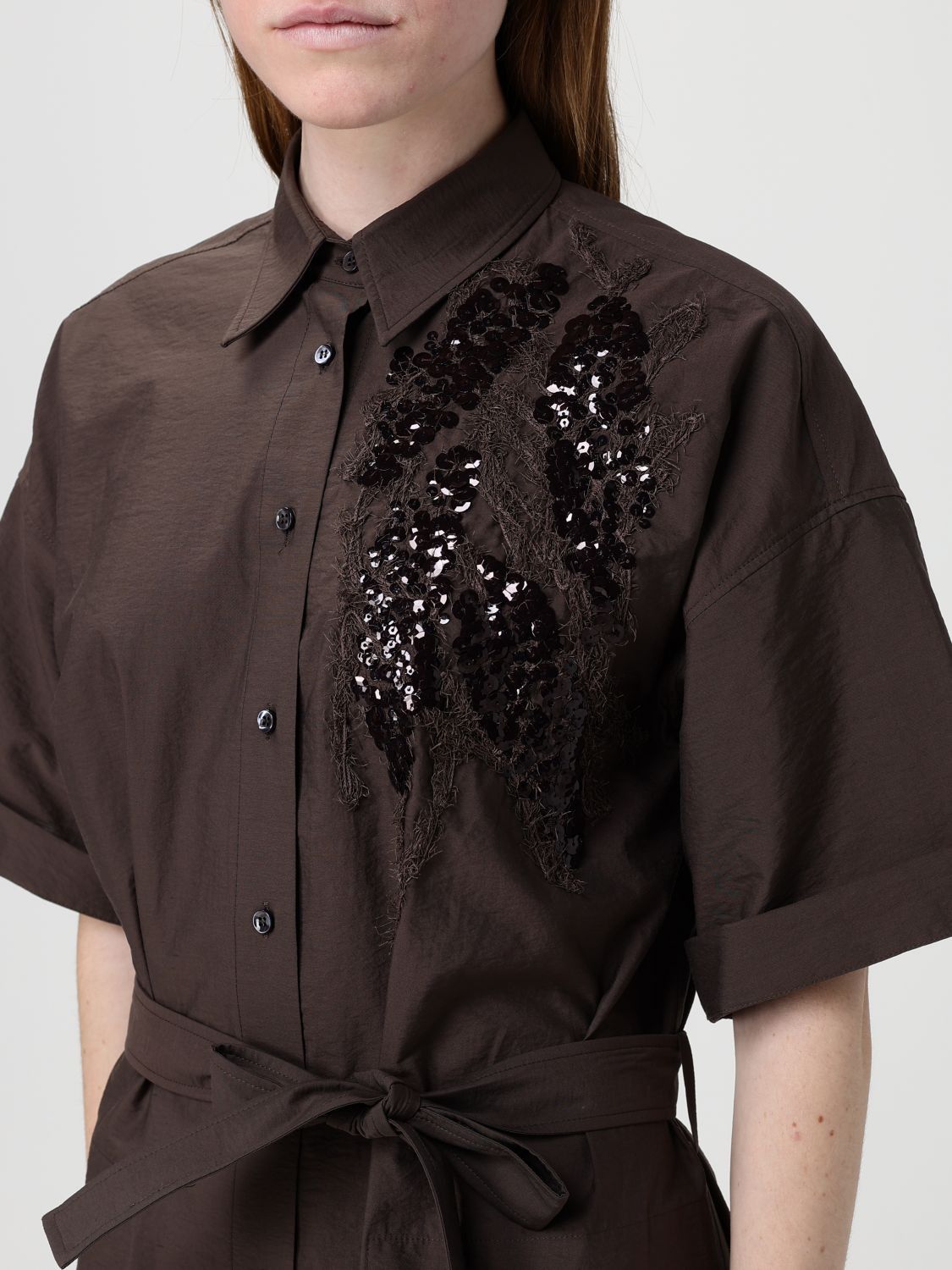 Brunello Cucinelli Brunello Cucinelli Dress Woman Brown Size M / US 6-8 / IT 42-44 - 4 Thumbnail