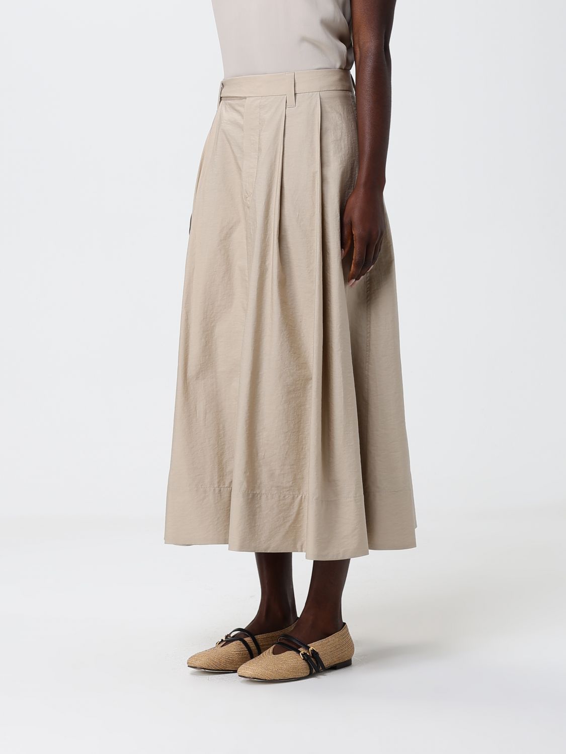 Brunello Cucinelli Brunello Cucinelli Skirt Woman Beige Size 25" / US 0 / IT 36 - 4 Thumbnail
