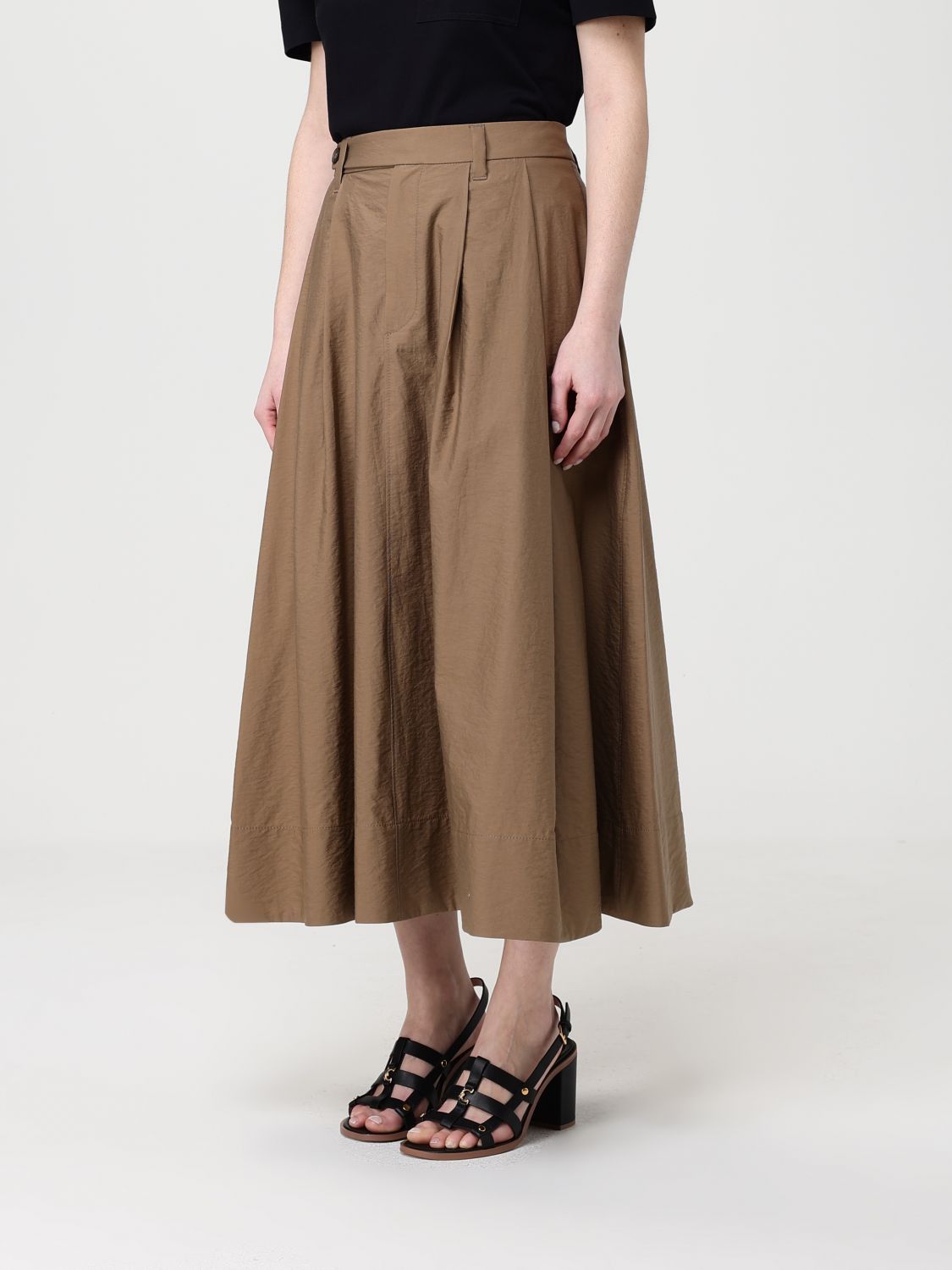 Brunello Cucinelli Brunello Cucinelli Skirt Woman Sand Size 28" / US 6 / IT 42 - 4 Thumbnail