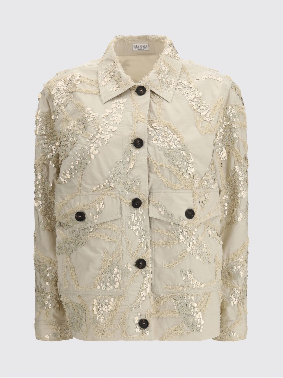 Brunello Cucinelli Brunello Cucinelli Jacket Woman Cream Size M / US 6-8 / IT 42-44 - 2 Thumbnail