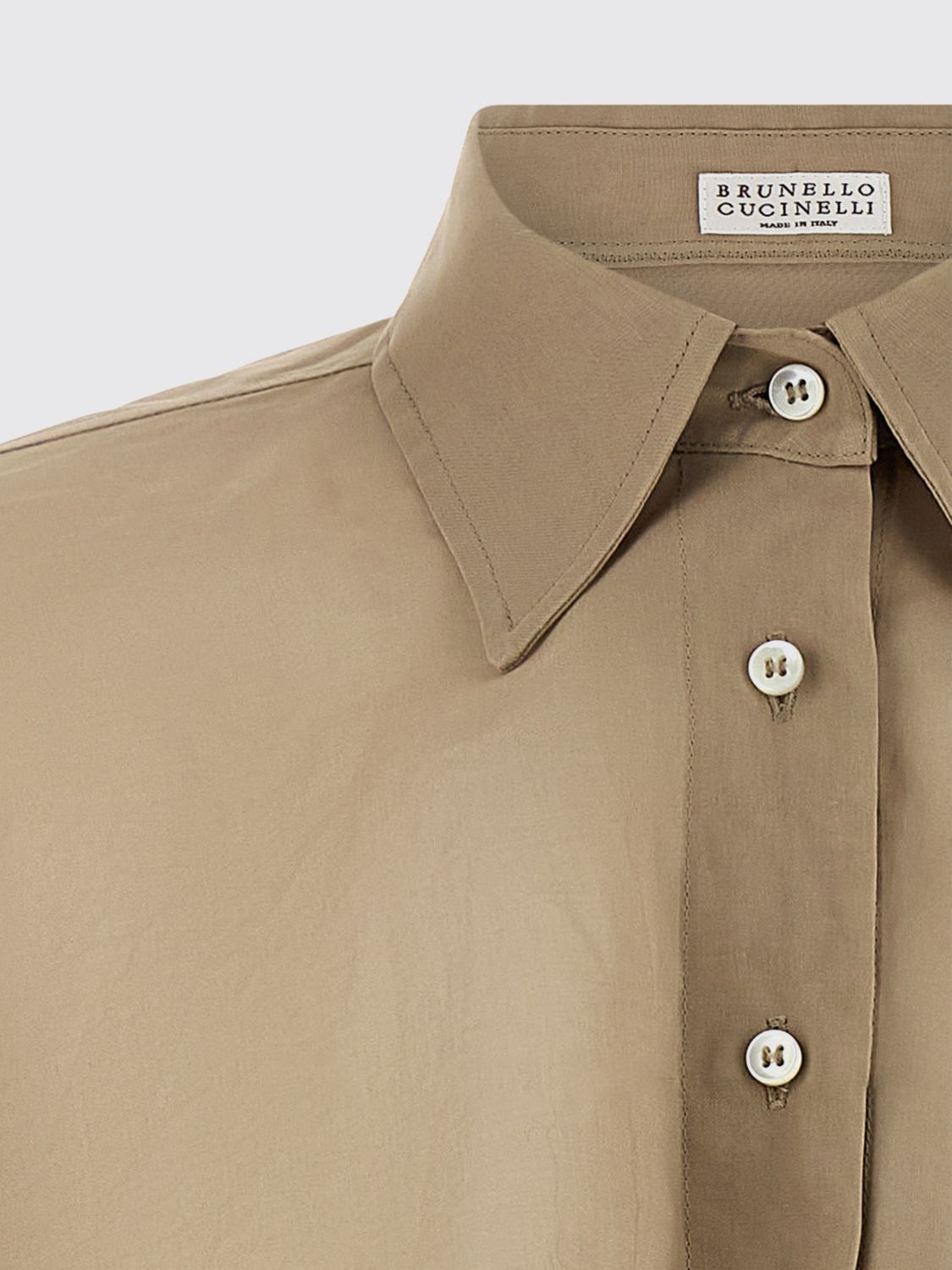 Brunello Cucinelli Brunello Cucinelli Shirt Woman Brown Size S / US 4 / IT 40 - 4 Thumbnail