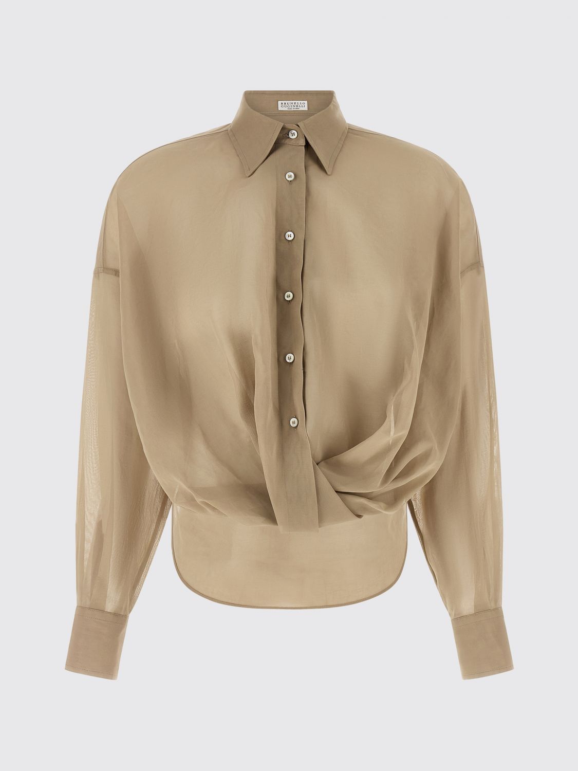 Brunello Cucinelli Brunello Cucinelli Shirt Woman Brown Size XXL / US 16-18 / IT 52-54 - 2 Thumbnail
