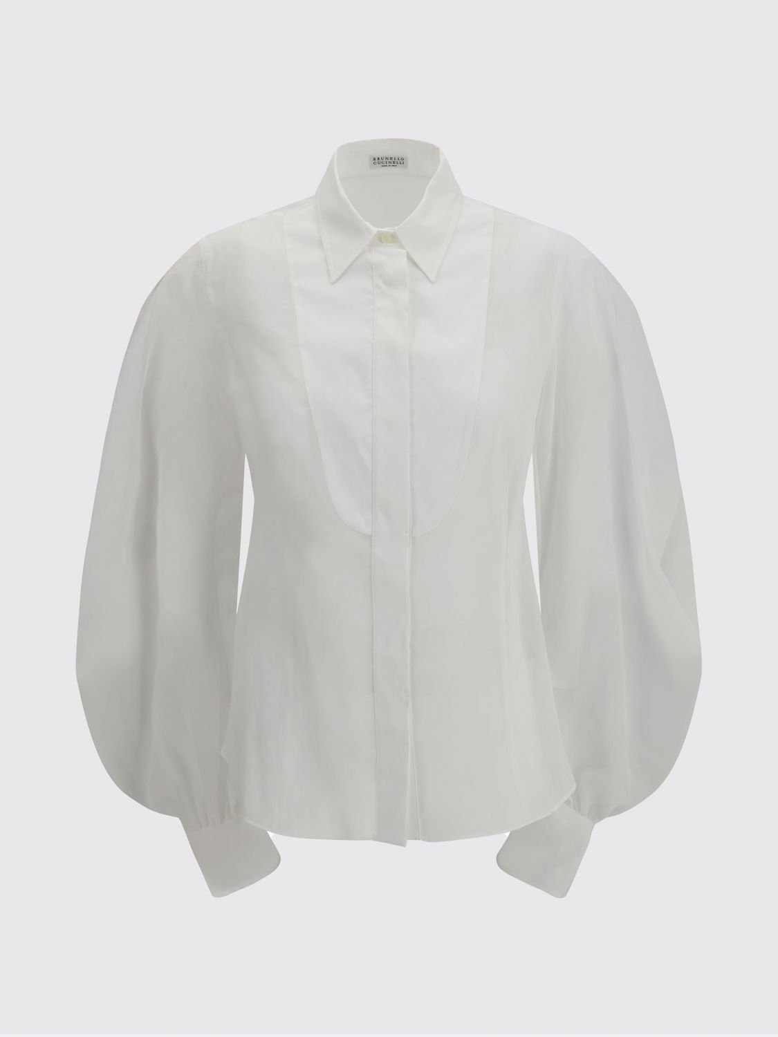 Brunello Cucinelli Brunello Cucinelli Shirt Woman White Size L / US 10 / IT 46 - 2 Thumbnail
