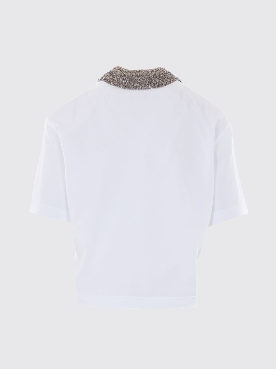 Brunello Cucinelli Brunello Cucinelli Polo Shirt Woman White Size L / US 10 / IT 46 - 3 Thumbnail