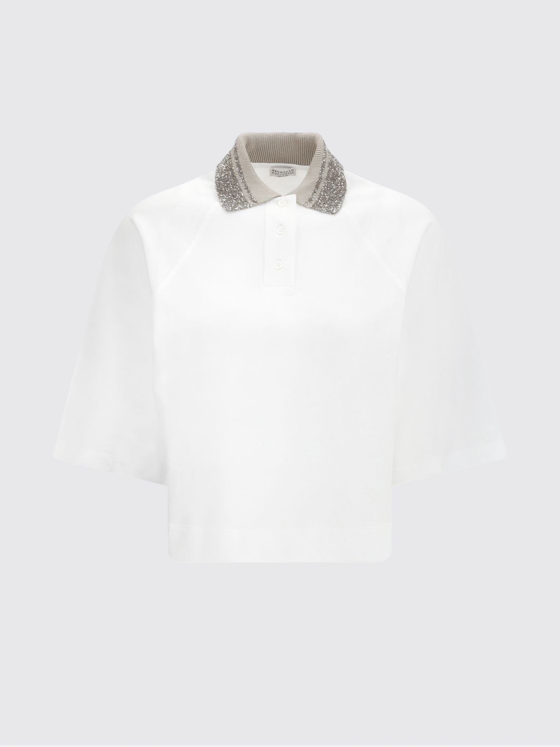 Brunello Cucinelli Brunello Cucinelli Polo Shirt Woman White Size S / US 4 / IT 40 - 2 Thumbnail