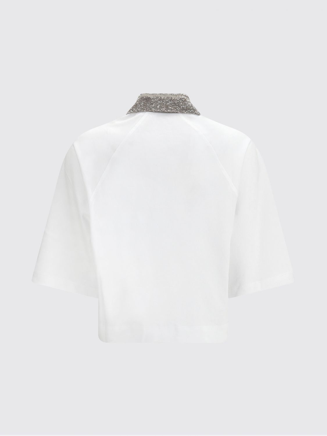 Brunello Cucinelli Brunello Cucinelli Polo Shirt Woman White Size S / US 4 / IT 40 - 3 Thumbnail