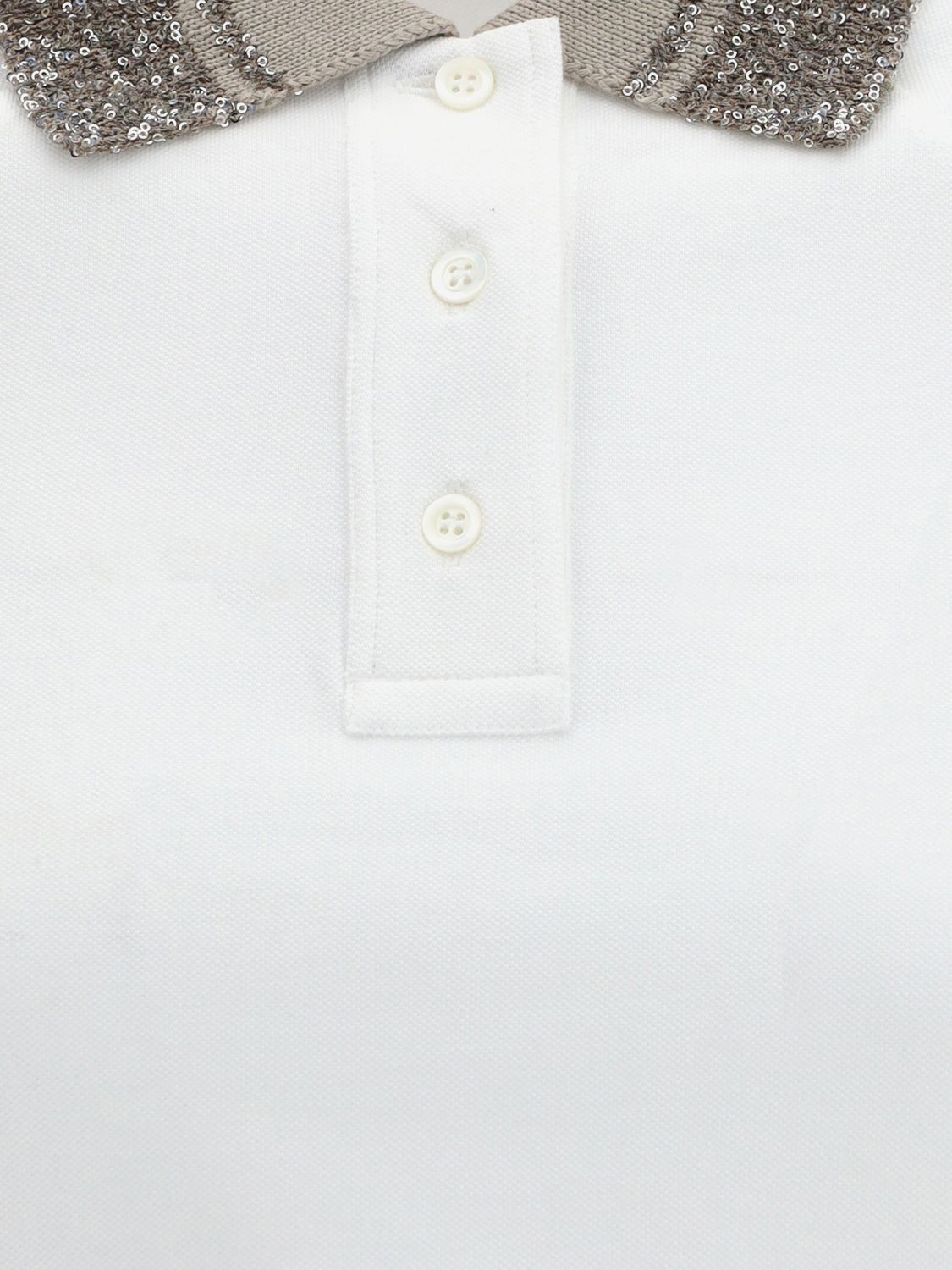 Brunello Cucinelli Brunello Cucinelli Polo Shirt Woman White Size XS / US 0-2 / IT 36-38 - 4 Thumbnail