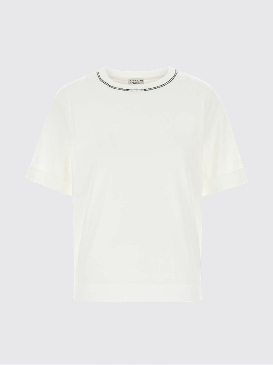 Brunello Cucinelli Brunello Cucinelli T-Shirt Woman White Size L / US 10 / IT 46 - 2 Thumbnail