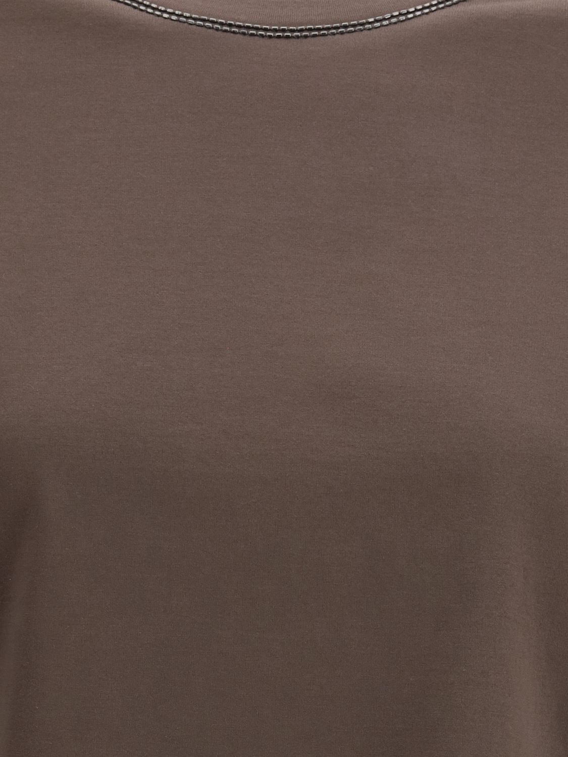 Brunello Cucinelli Brunello Cucinelli T-Shirt Woman Brown Size XS / US 0-2 / IT 36-38 - 4 Thumbnail