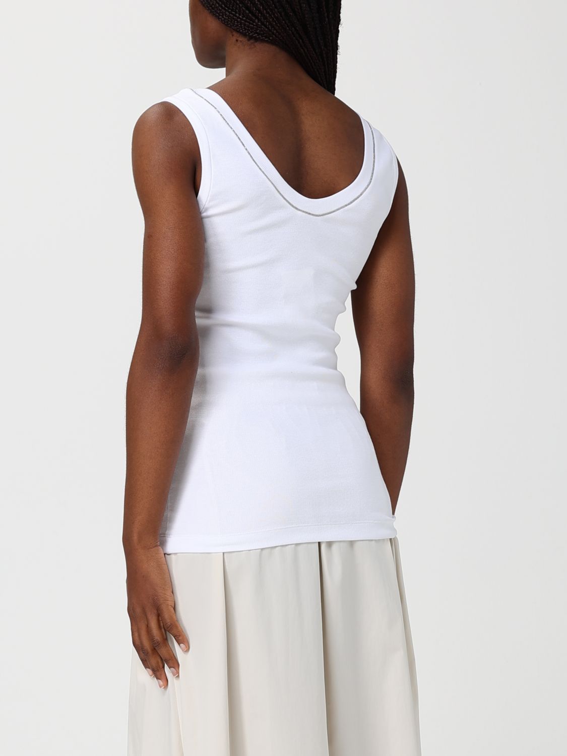 Brunello Cucinelli Brunello Cucinelli T-Shirt Woman White Size XL / US 12-14 / IT 48-50 - 3 Thumbnail