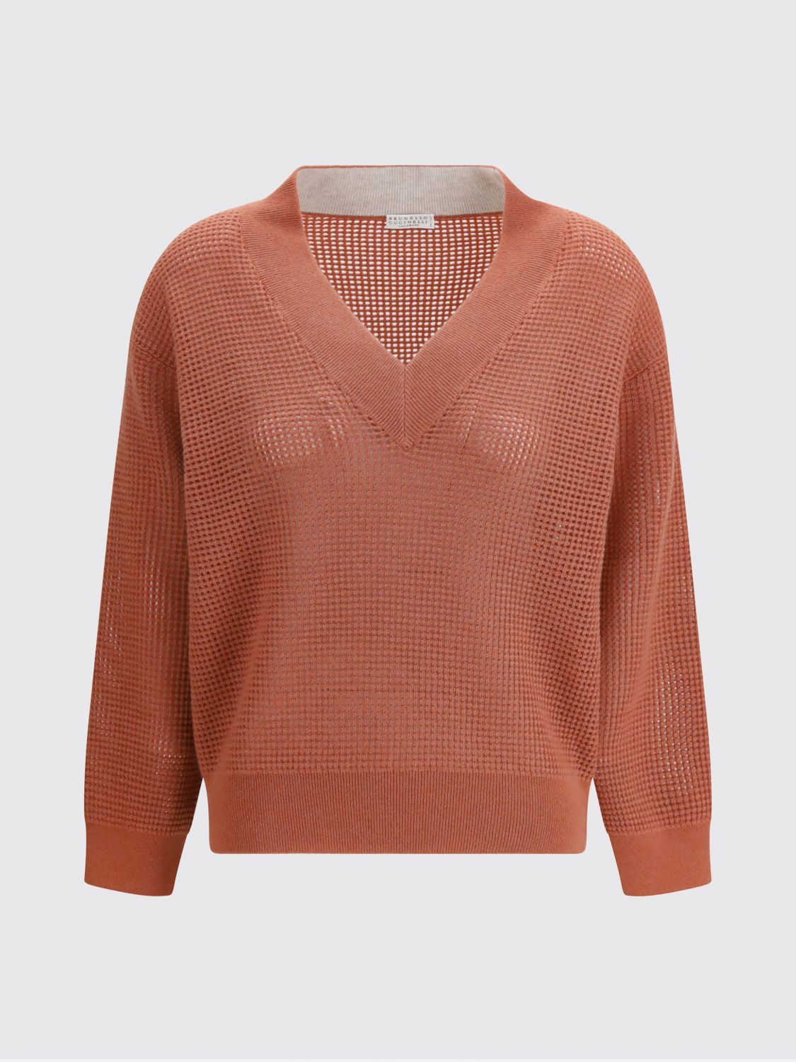 Brunello Cucinelli Brunello Cucinelli Sweater Woman Orange Size S / US 4 / IT 40 - 2 Thumbnail