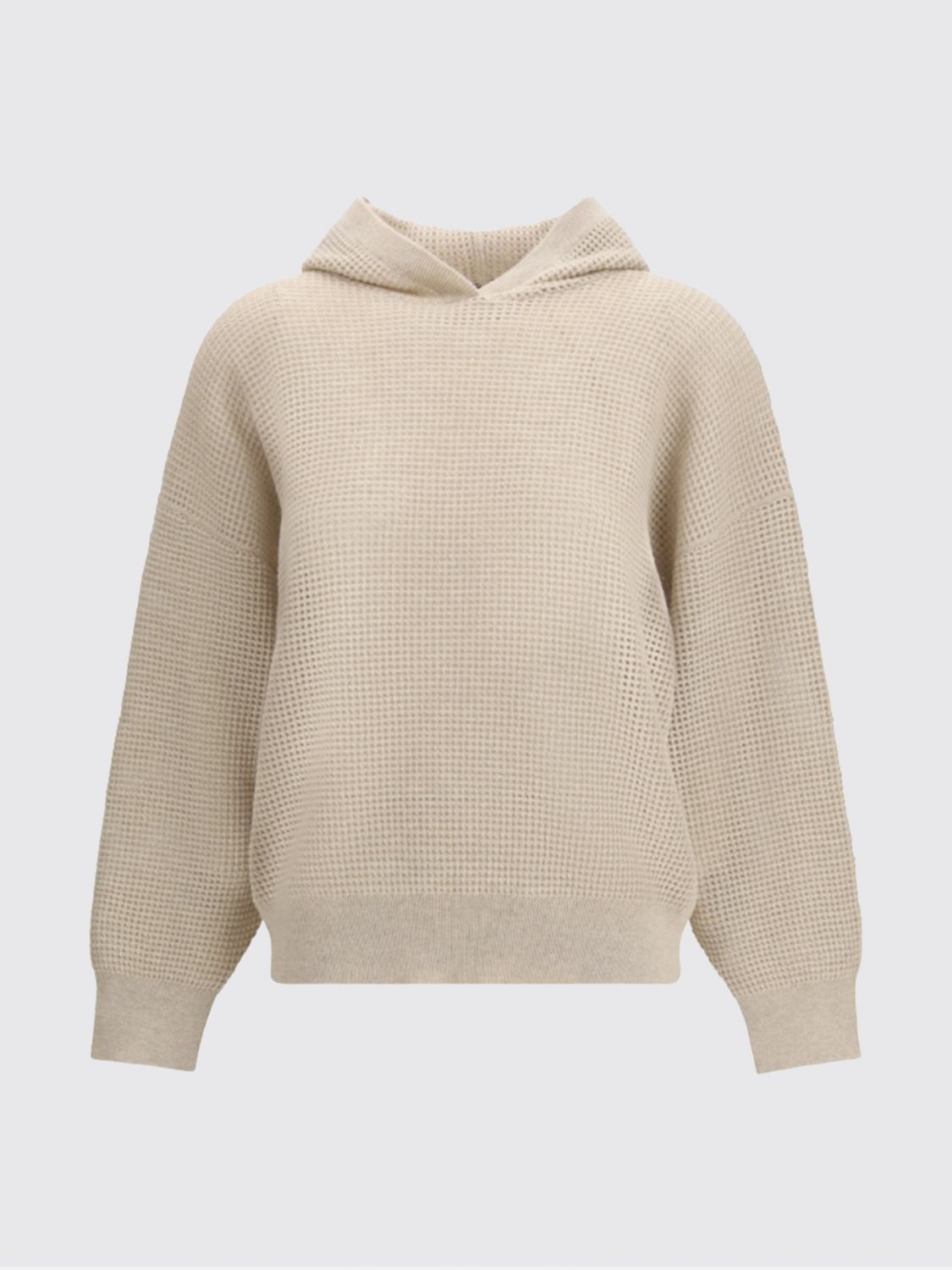 Brunello Cucinelli Brunello Cucinelli Sweatshirt Woman Beige Size M / US 6-8 / IT 42-44 - 2 Thumbnail