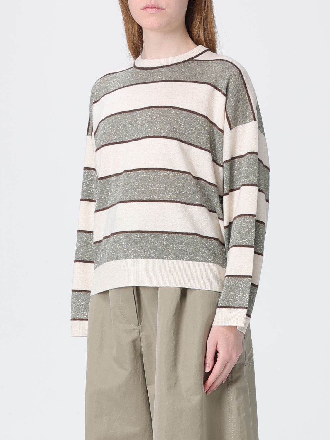 Brunello Cucinelli Brunello Cucinelli Sweater Woman Green Size M / US 6-8 / IT 42-44 - 4 Thumbnail