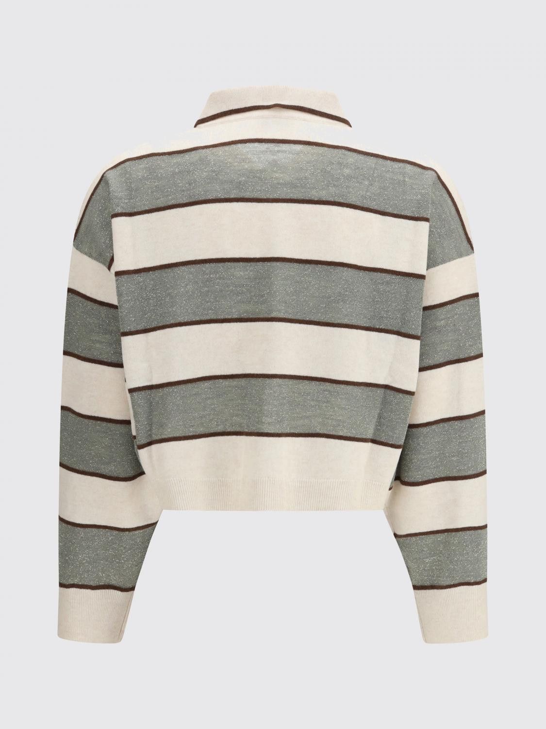Brunello Cucinelli Brunello Cucinelli Polo Shirt Woman White Size XS / US 0-2 / IT 36-38 - 3 Thumbnail