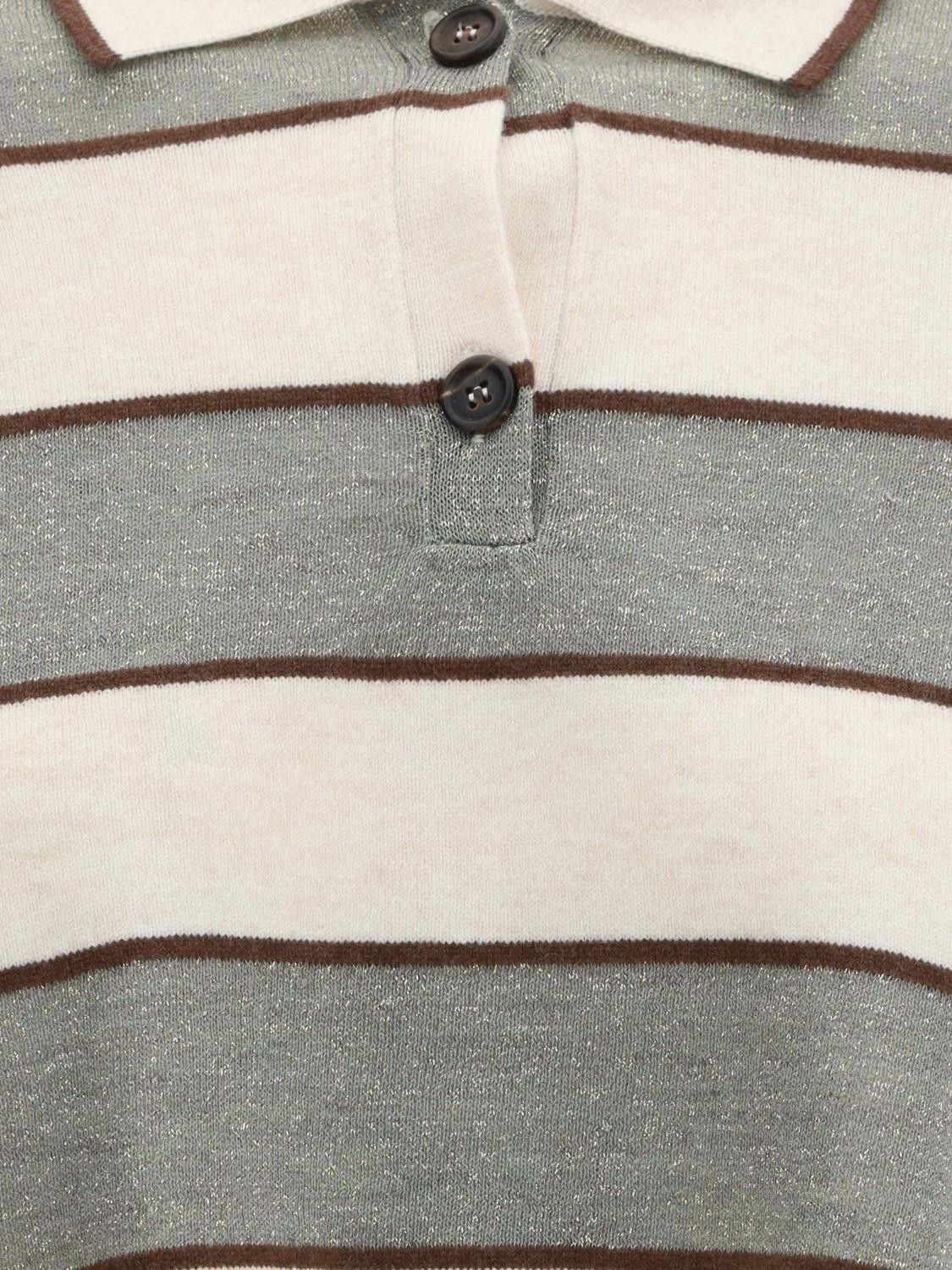 Brunello Cucinelli Brunello Cucinelli Polo Shirt Woman White Size XS / US 0-2 / IT 36-38 - 4 Thumbnail