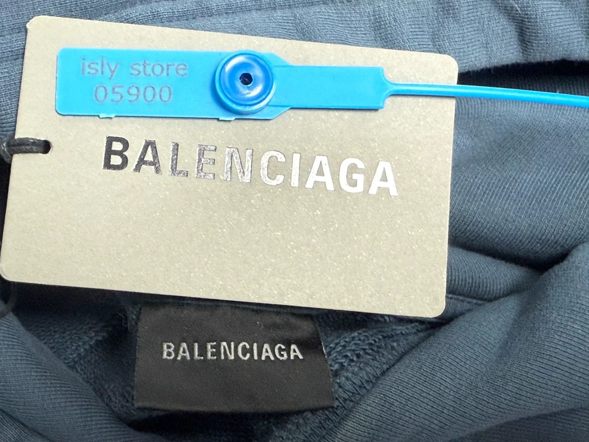 Balenciaga Balenciaga Embroidered Logo Hoodie Blue Size S Size US S / EU 44-46 / 1 - 5 Thumbnail