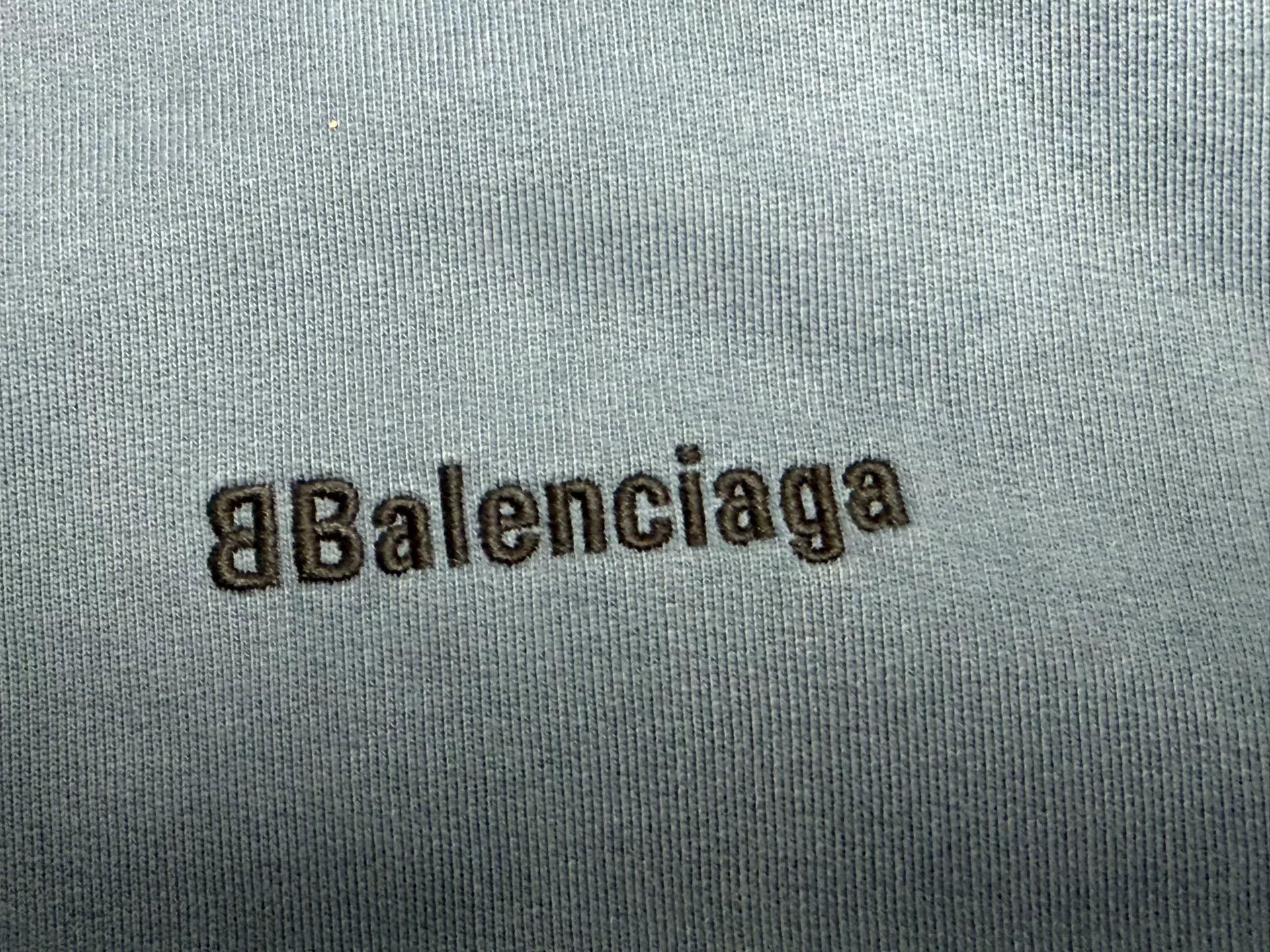 Balenciaga Balenciaga Embroidered Logo Hoodie Blue Size S Size US S / EU 44-46 / 1 - 6 Thumbnail