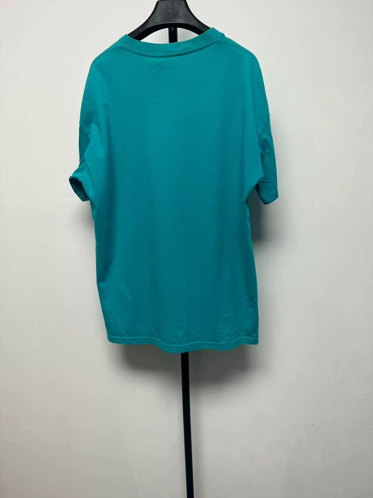 Balenciaga Balenciaga Teal Embroidered Logo T-Shirt Size M Size US M / EU 48-50 / 2 - 3 Thumbnail