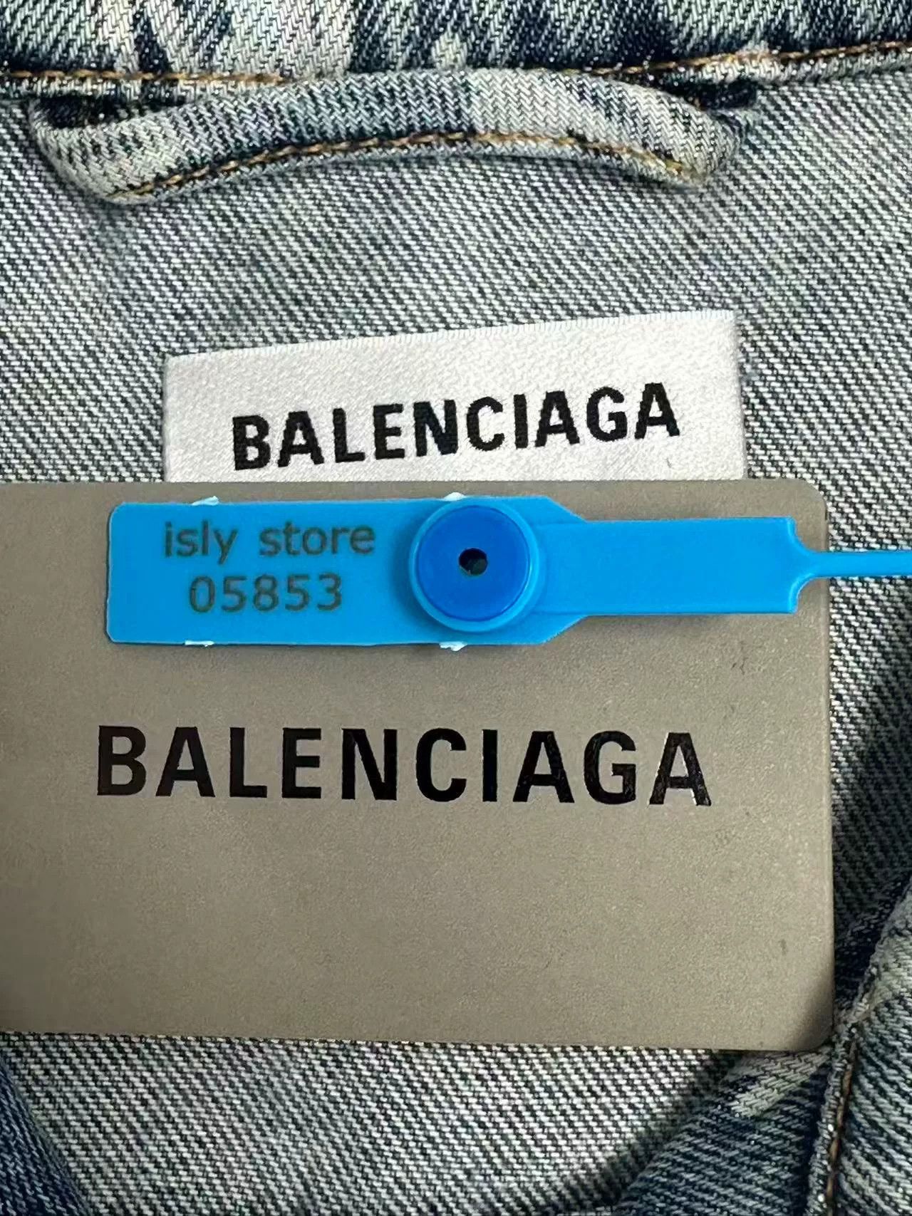 Balenciaga Balenciaga Logo Print Denim Jacket 38 Size S / US 4 / IT 40 - 5 Thumbnail