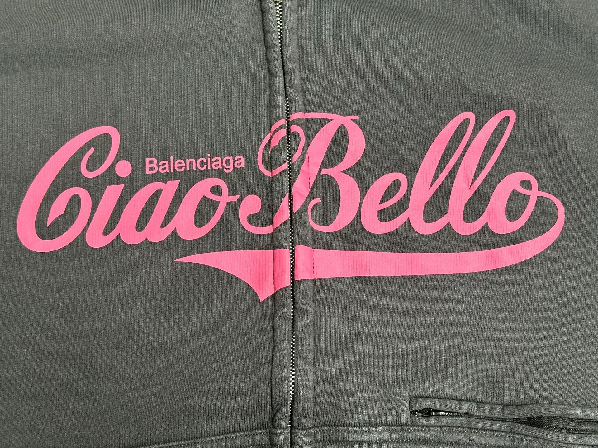 Balenciaga Balenciaga Ciao Bello Distressed Zip Hoodie XS Size US XS / EU 42 / 0 - 4 Thumbnail