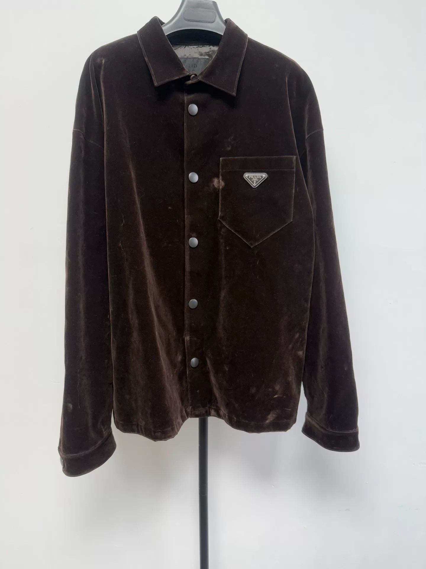 Prada Prada Velvet Cotton Button Up Shirt XXL Size US XXL / EU 58 / 5 - 2 Thumbnail