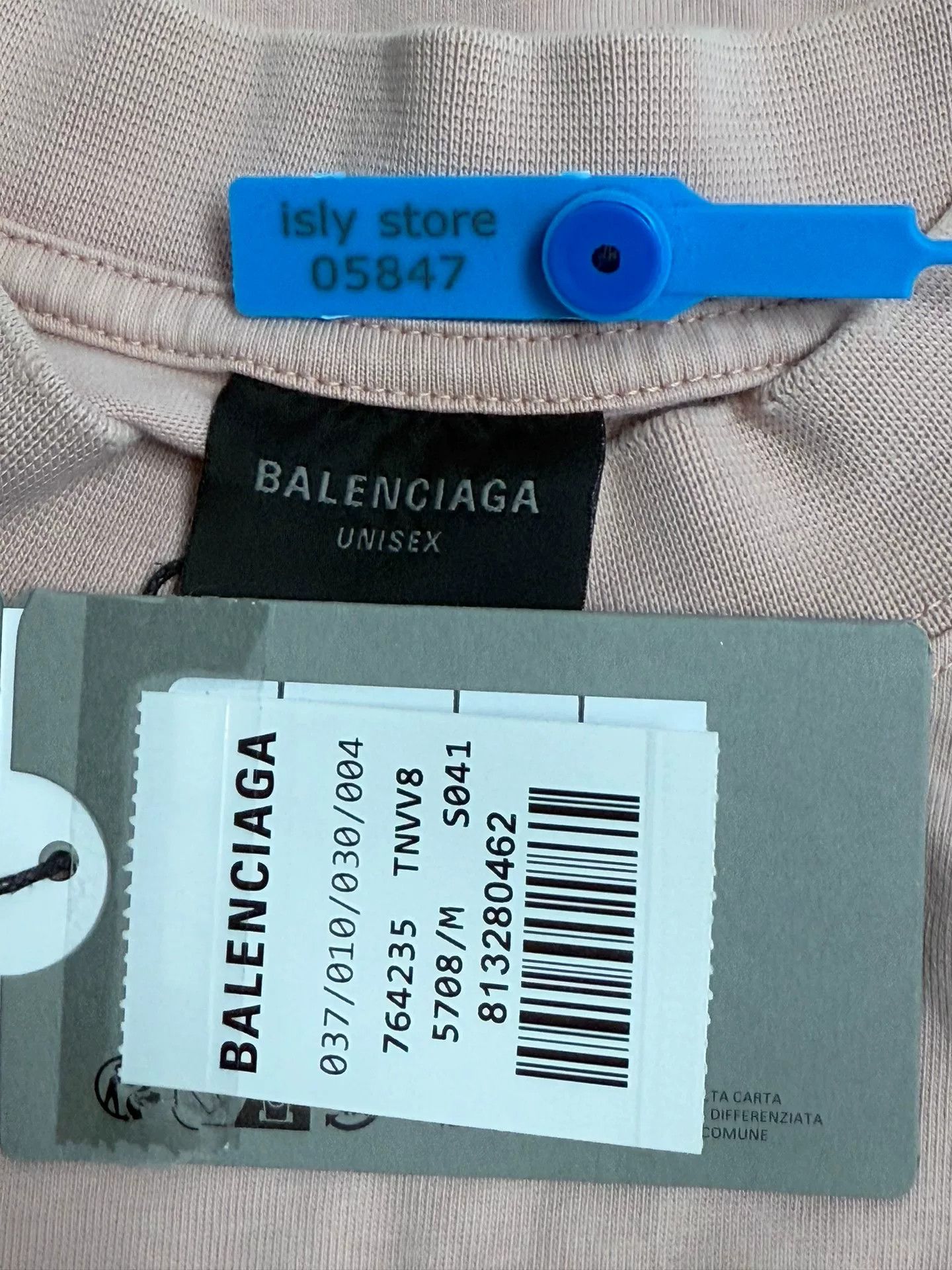Balenciaga Balenciaga Pink Mirrored Logo T-Shirt M Size US M / EU 48-50 / 2 - 5 Thumbnail