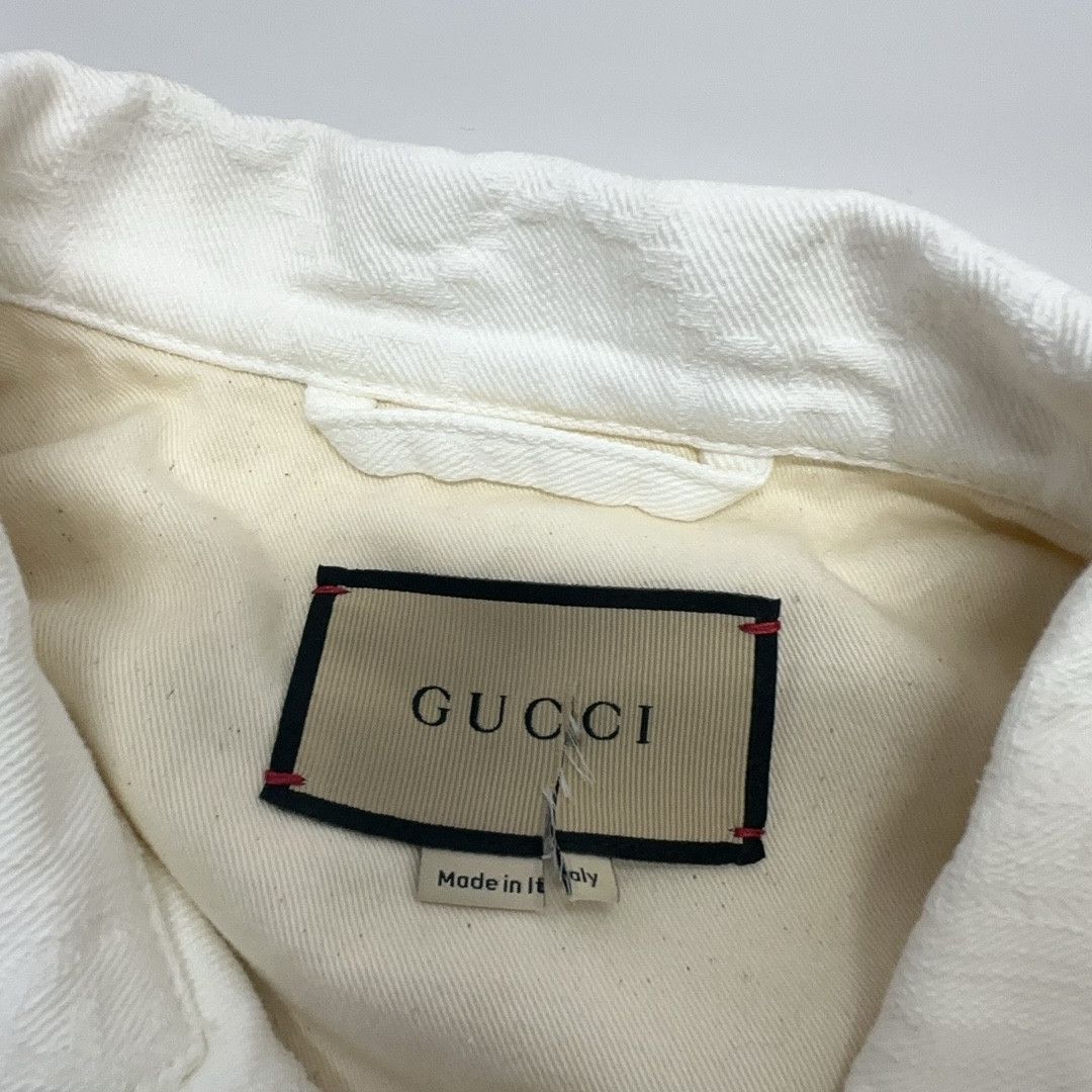 Gucci Gucci GG Jacquard Denim Jacket Size 40 Size S / US 4 / IT 40 - 4 Thumbnail