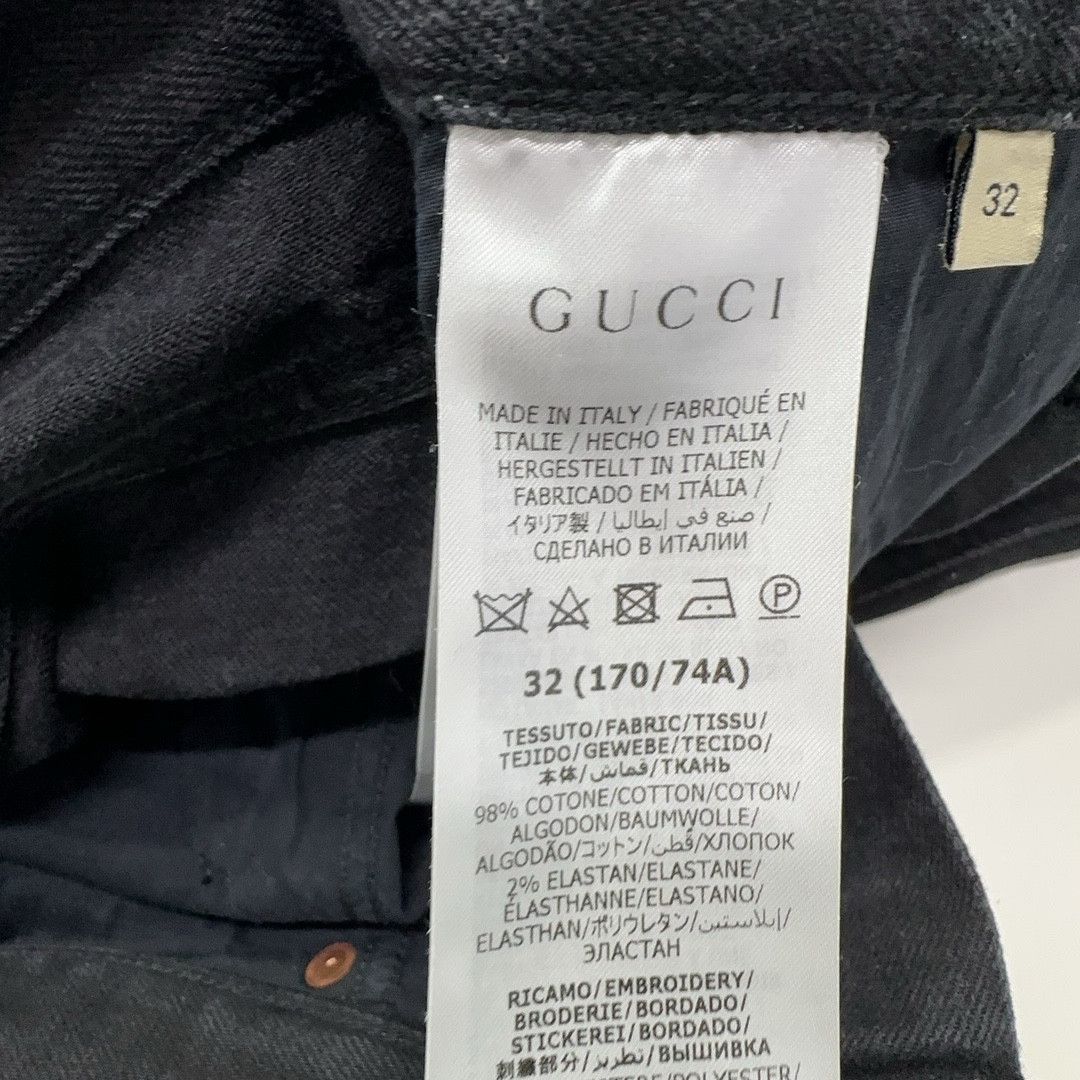 Gucci Gucci SS22 Aria Black Cotton Jeans 32 Size US 32 / EU 48 - 5 Thumbnail