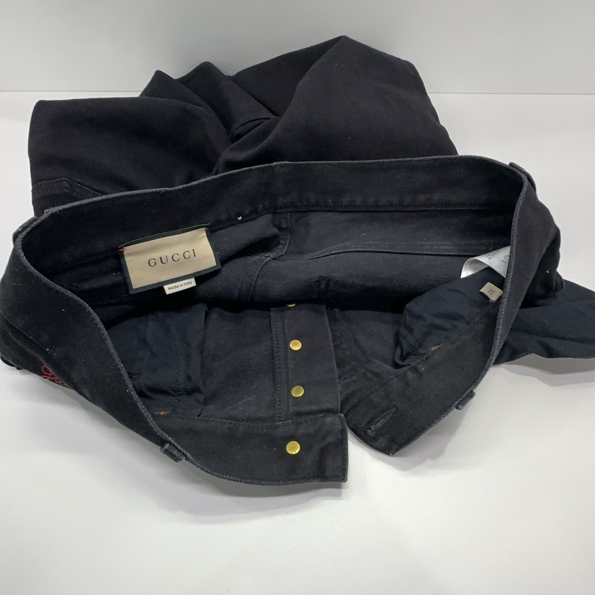 Gucci Gucci SS22 Aria Black Cotton Jeans 32 Size US 32 / EU 48 - 7 Thumbnail